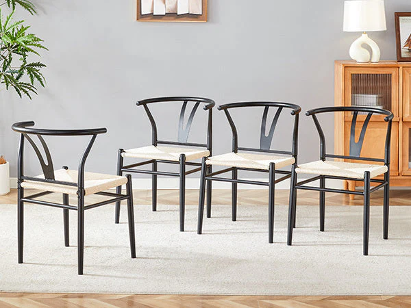 Wesborn Chair - Y-Shaped Medieval Style Armchair for Dining Table, Set of 4 - Image 44