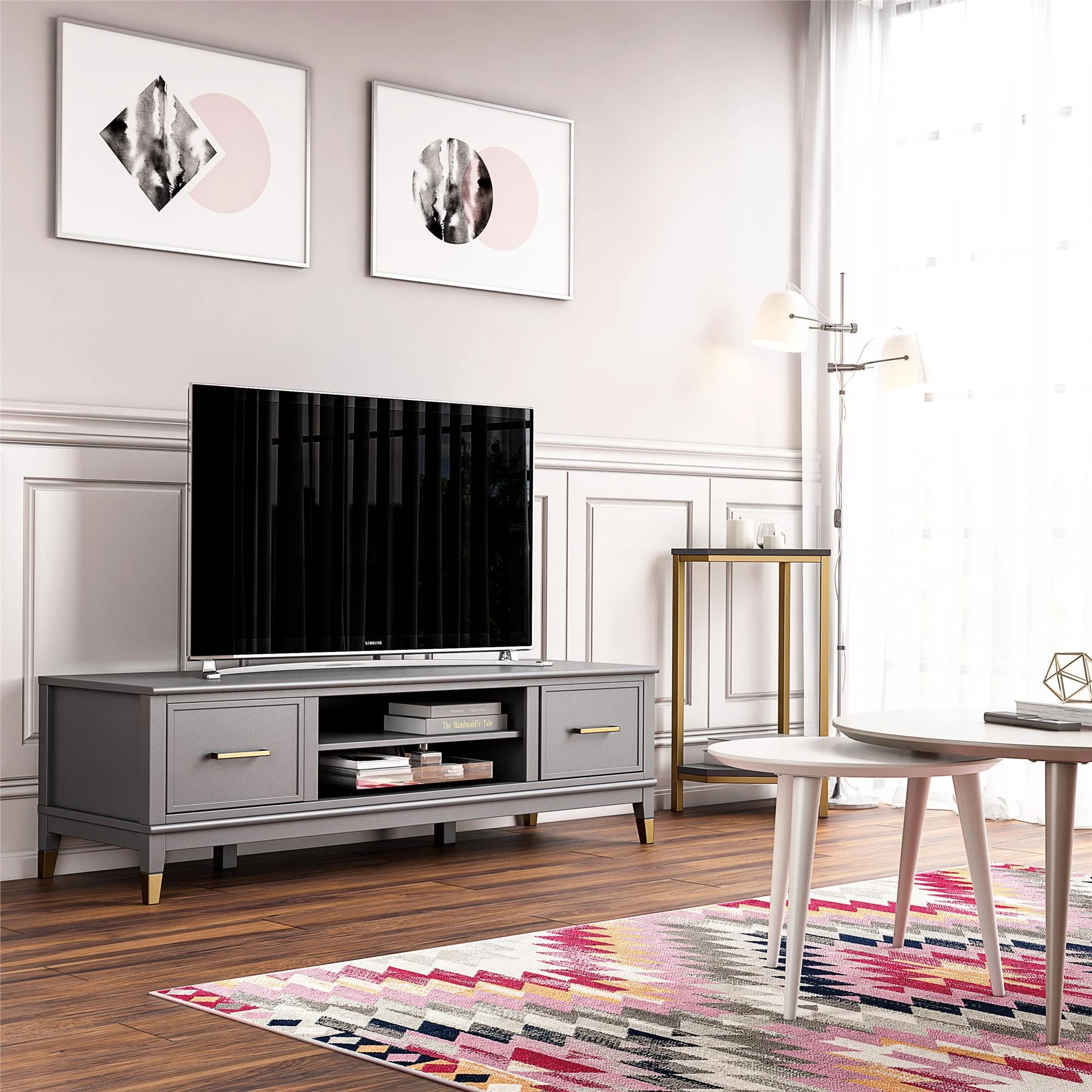 Westerleigh - TV Stand - Dark Gray - Image 4