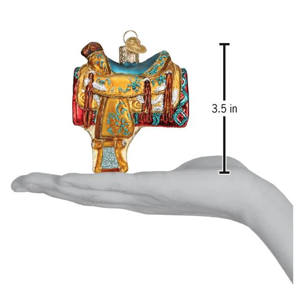 Western Saddle Ornament - Image 6