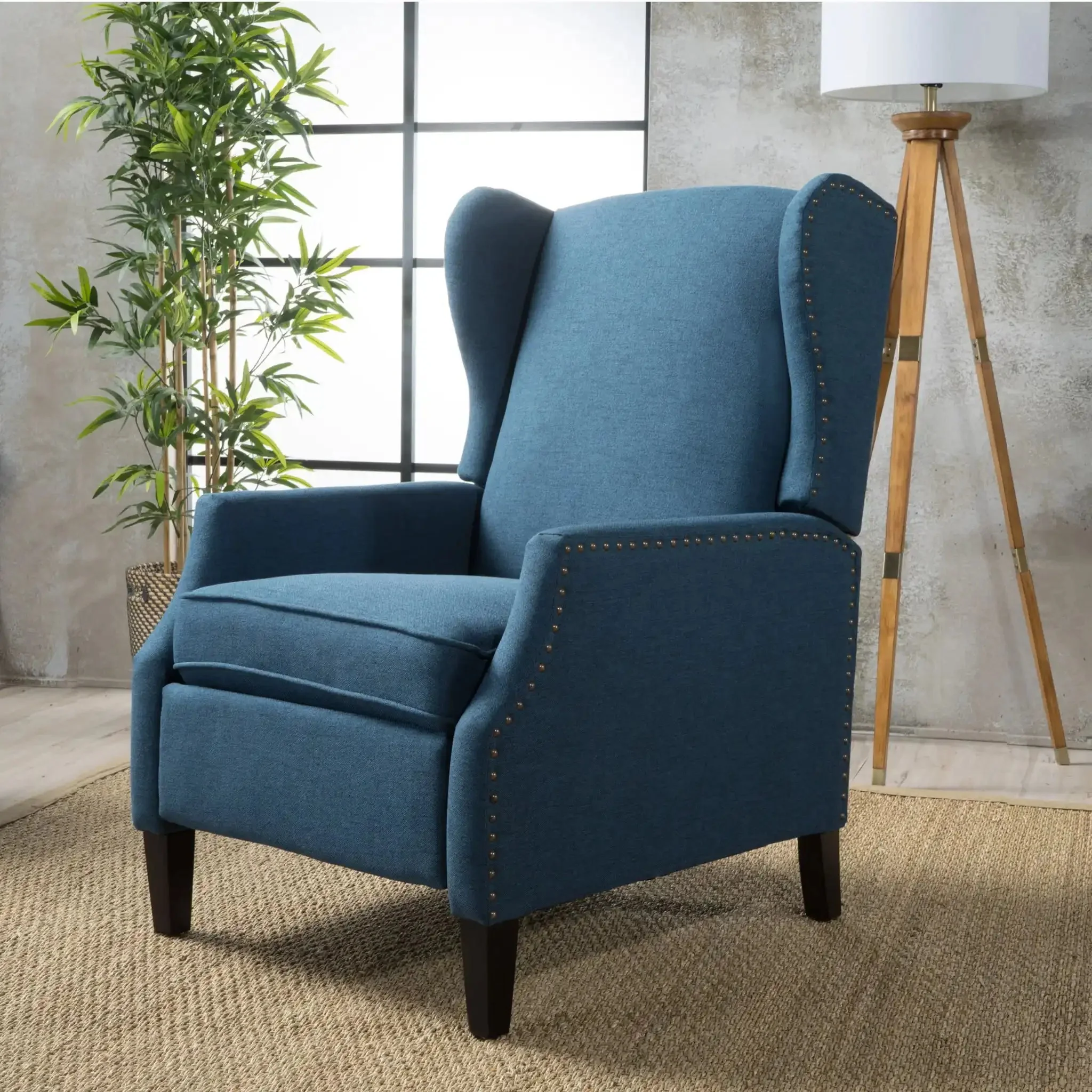 Westeros Wing Back Fabric Upholstered Recliner - Image 15