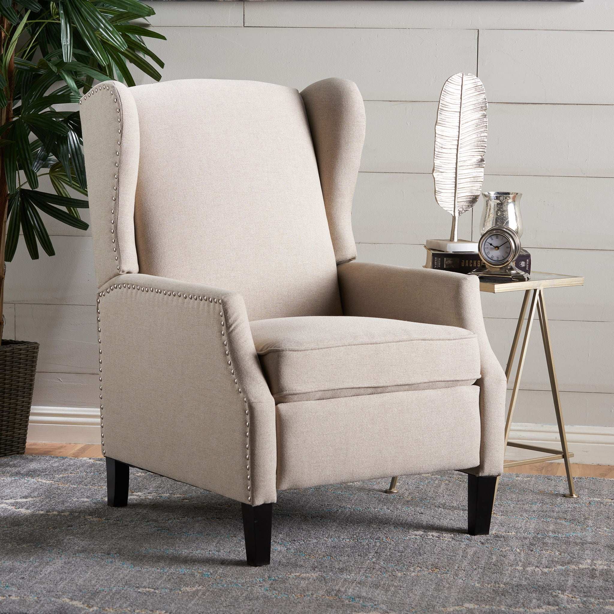 Westeros Wing Back Fabric Upholstered Recliner - Image 7