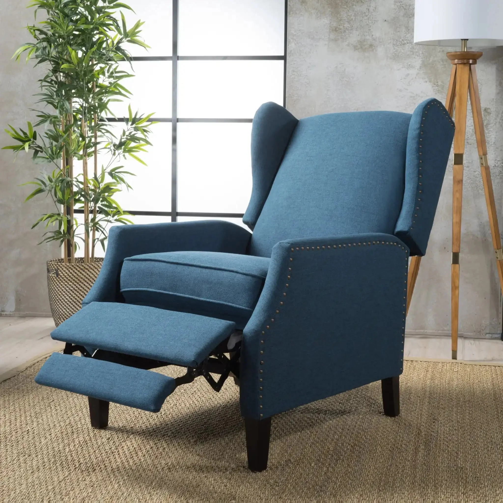 Westeros Wing Back Fabric Upholstered Recliner - Image 8