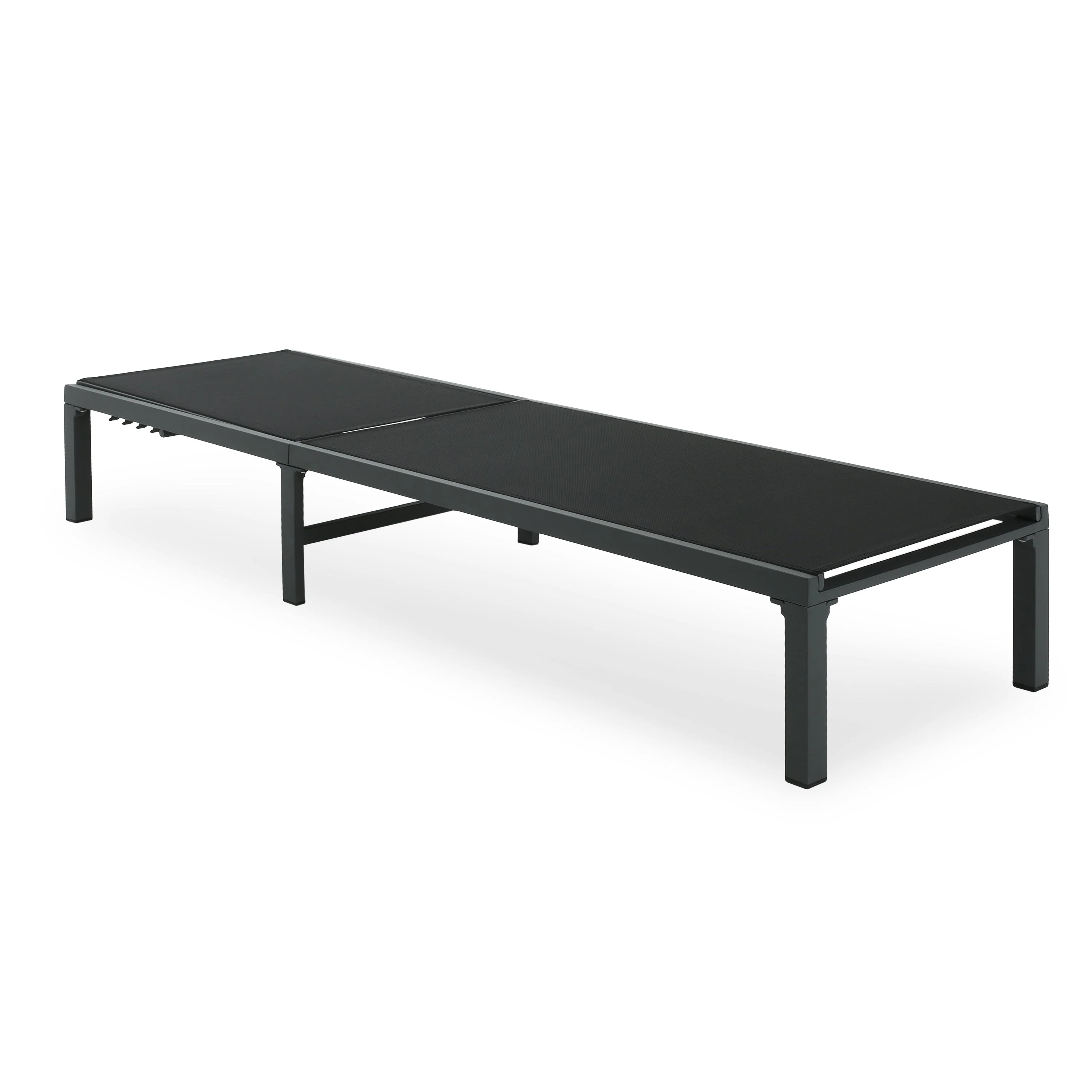 Westport Adjustable Outdoor Chaise Lounge Set of 2 Black Aluminum Frame - Image 13