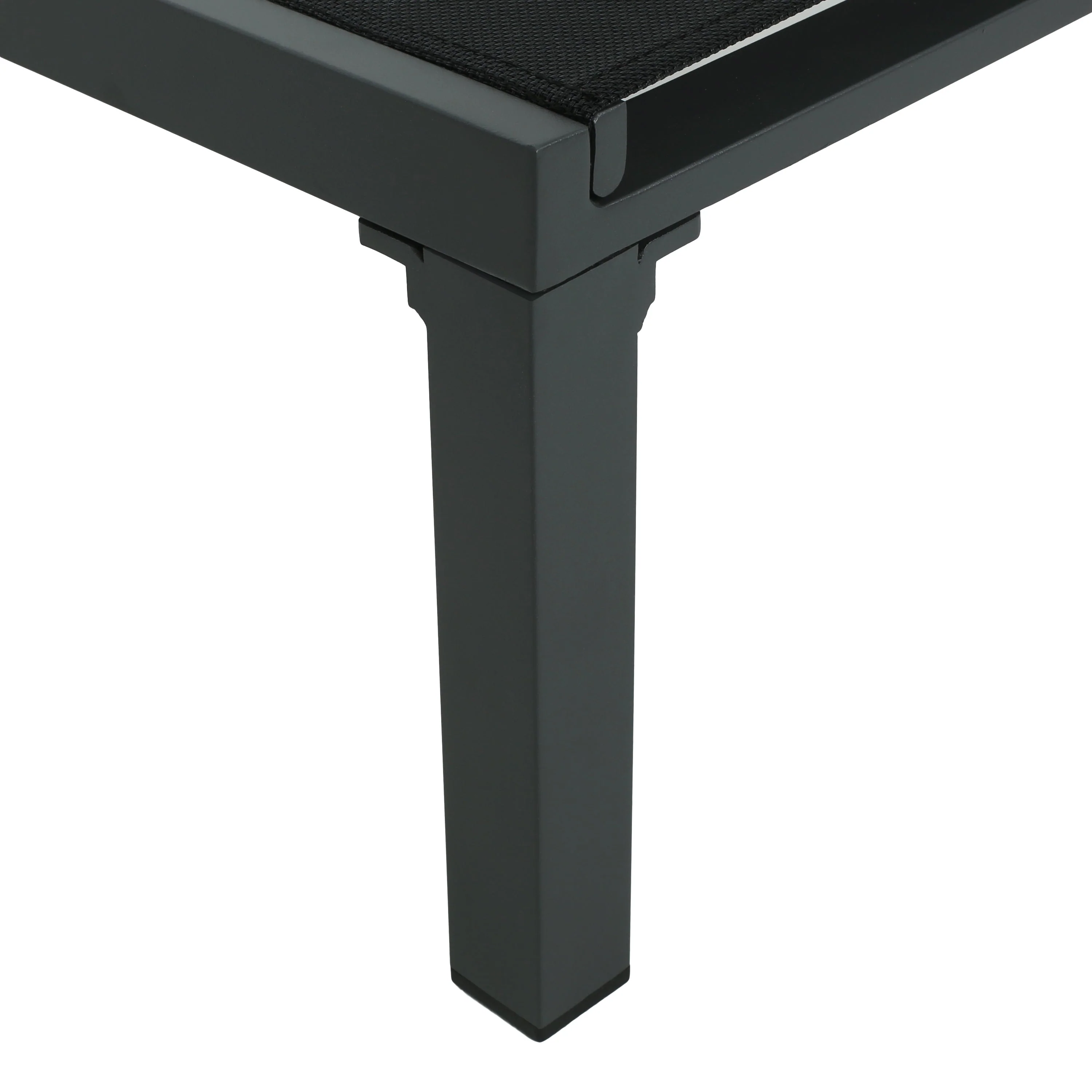 Westport Adjustable Outdoor Chaise Lounge Set of 2 Black Aluminum Frame - Image 14