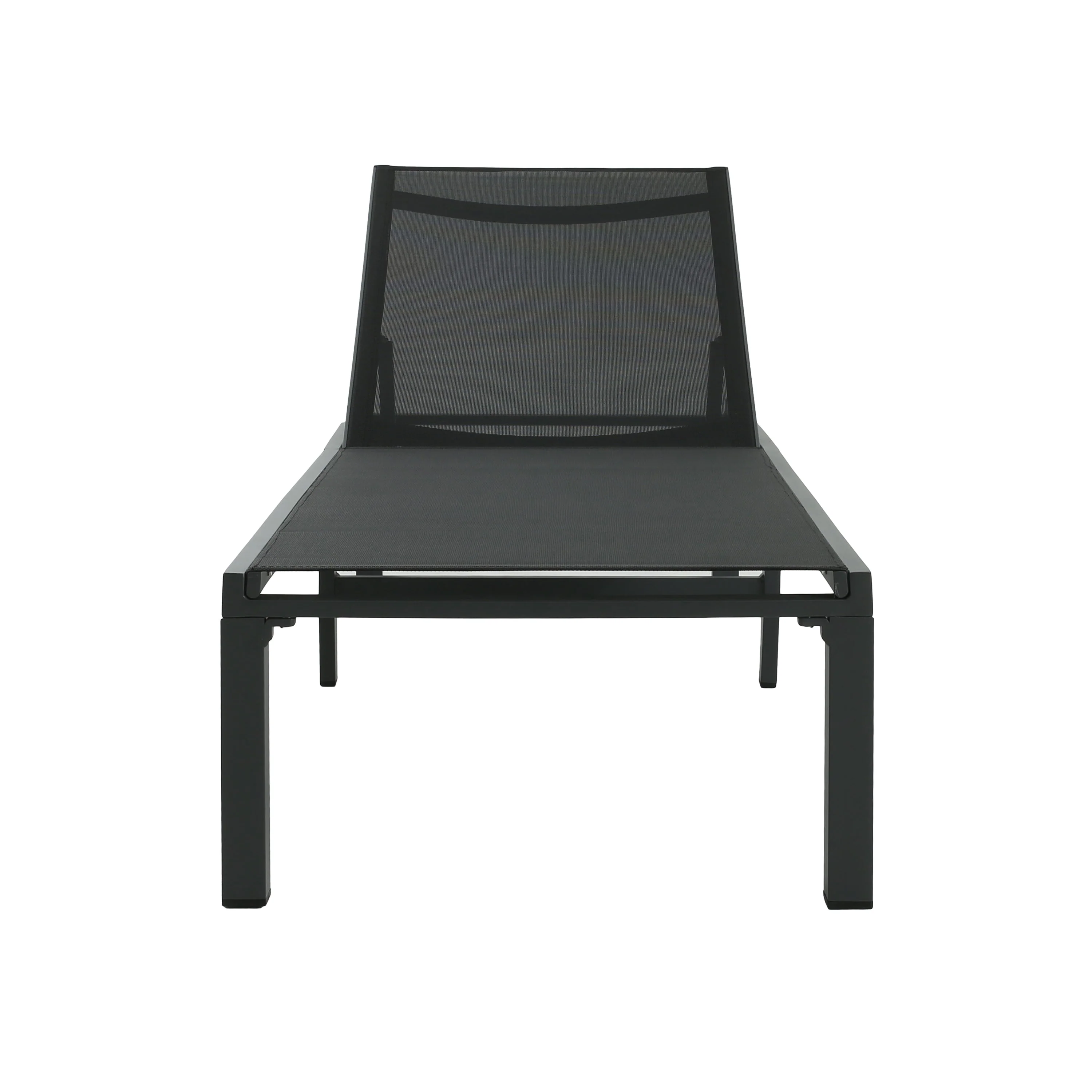 Westport Adjustable Outdoor Chaise Lounge Set of 2 Black Aluminum Frame - Image 6