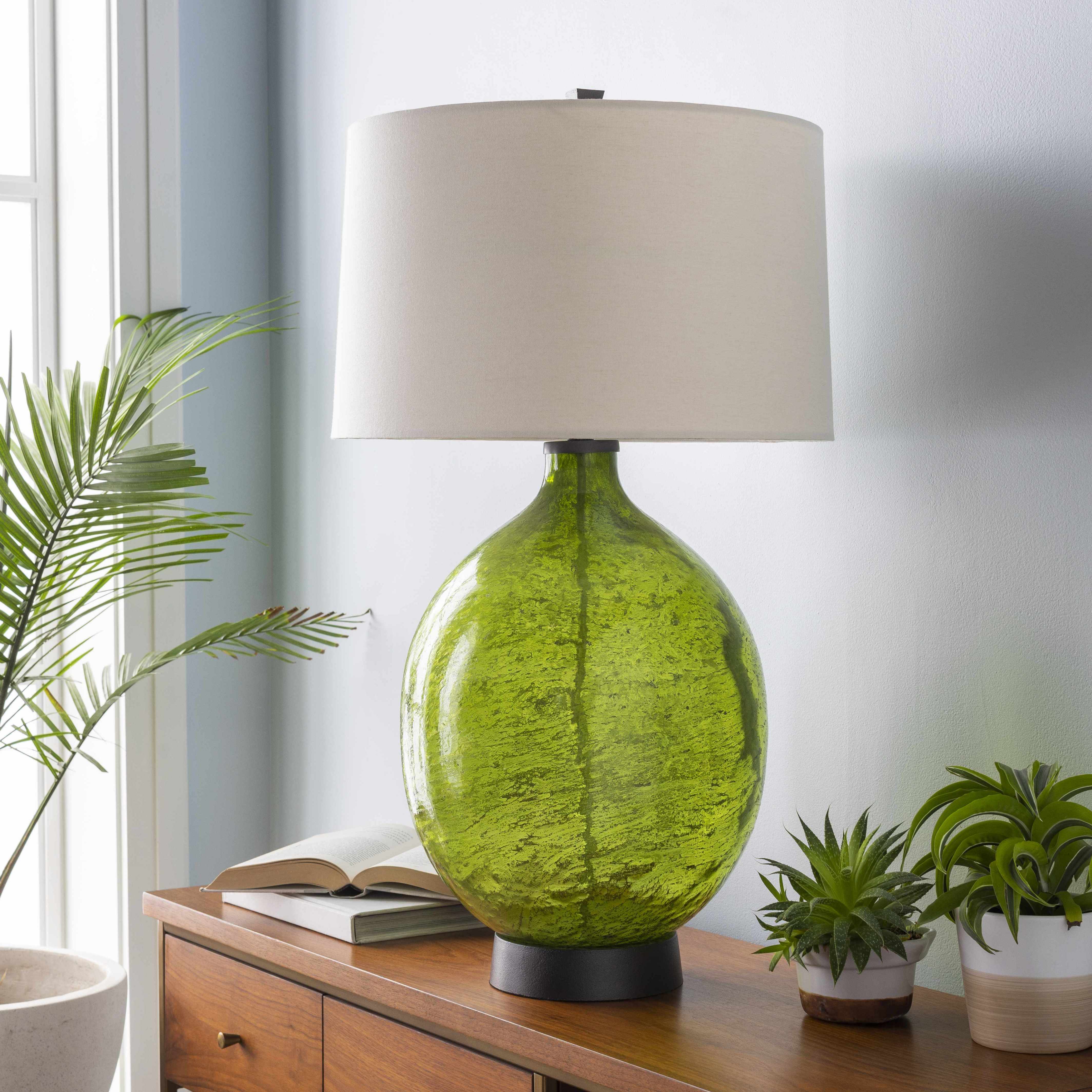 Westview Lime Green Glass Table Lamp - Image 2