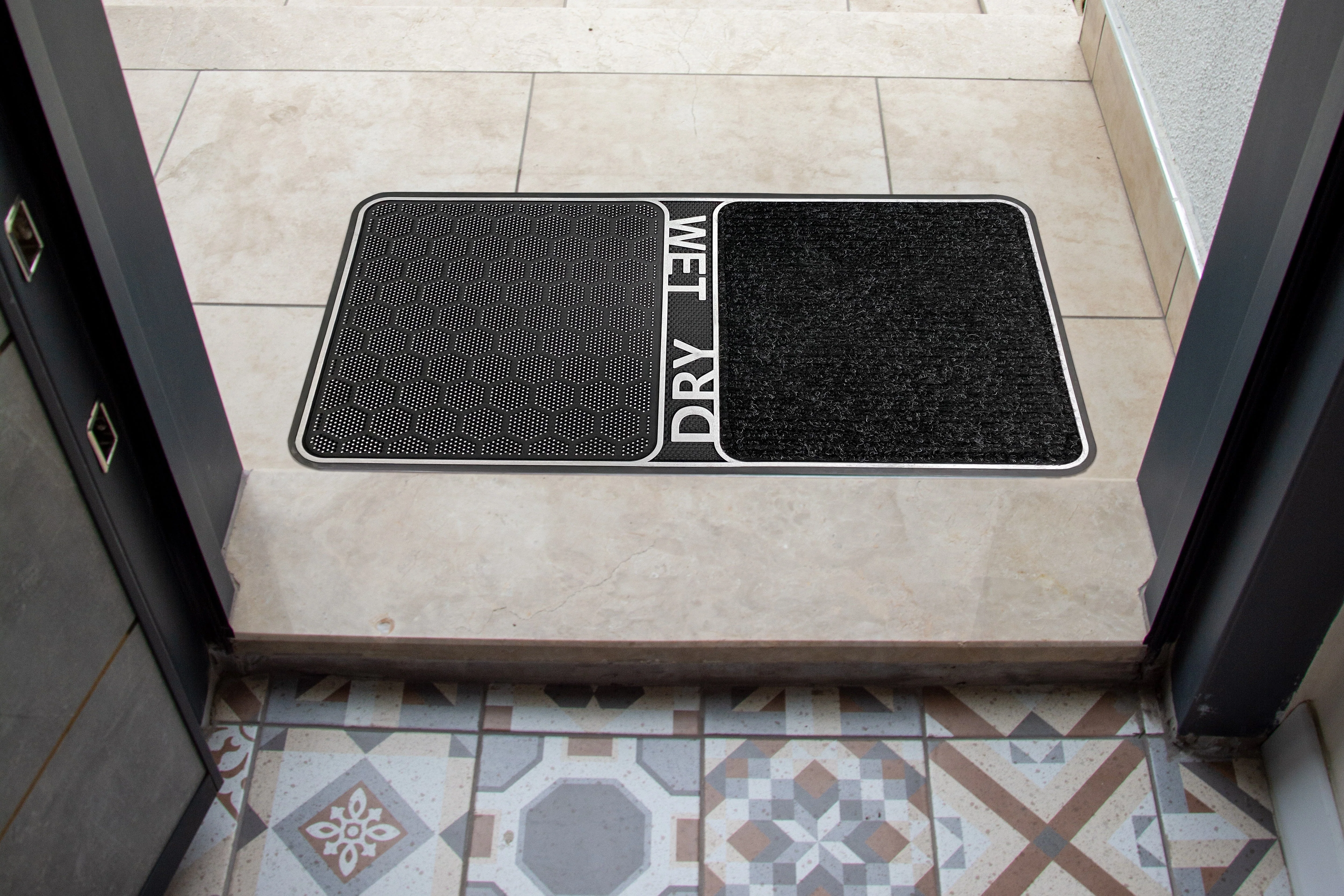 Wet & Dry Shoe Cleaning 18 in. x 32 in. Rectangular Door Mat - Image 7