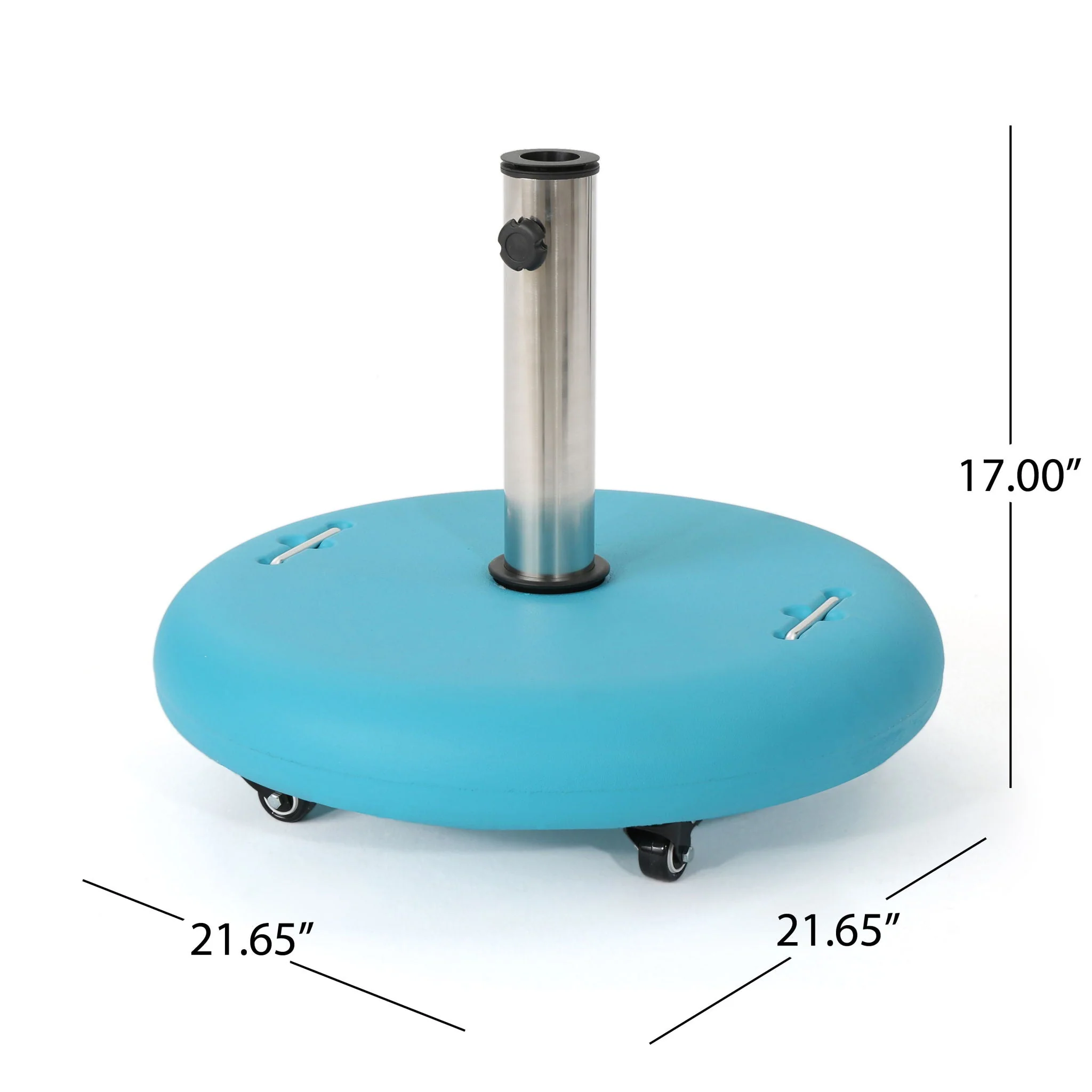 Wheelie Round Umbrella Base With Stainless Steel Holder - Image 10