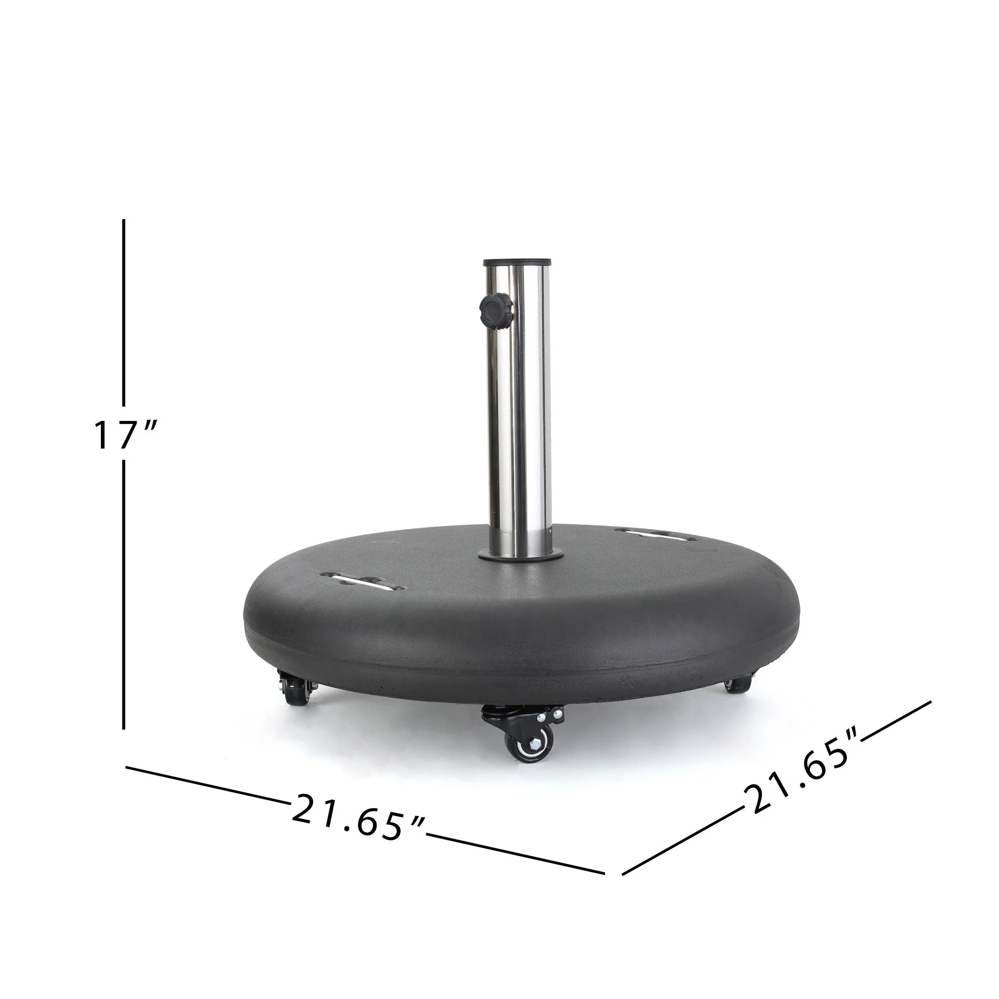 Wheelie Round Umbrella Base With Stainless Steel Holder - Image 11