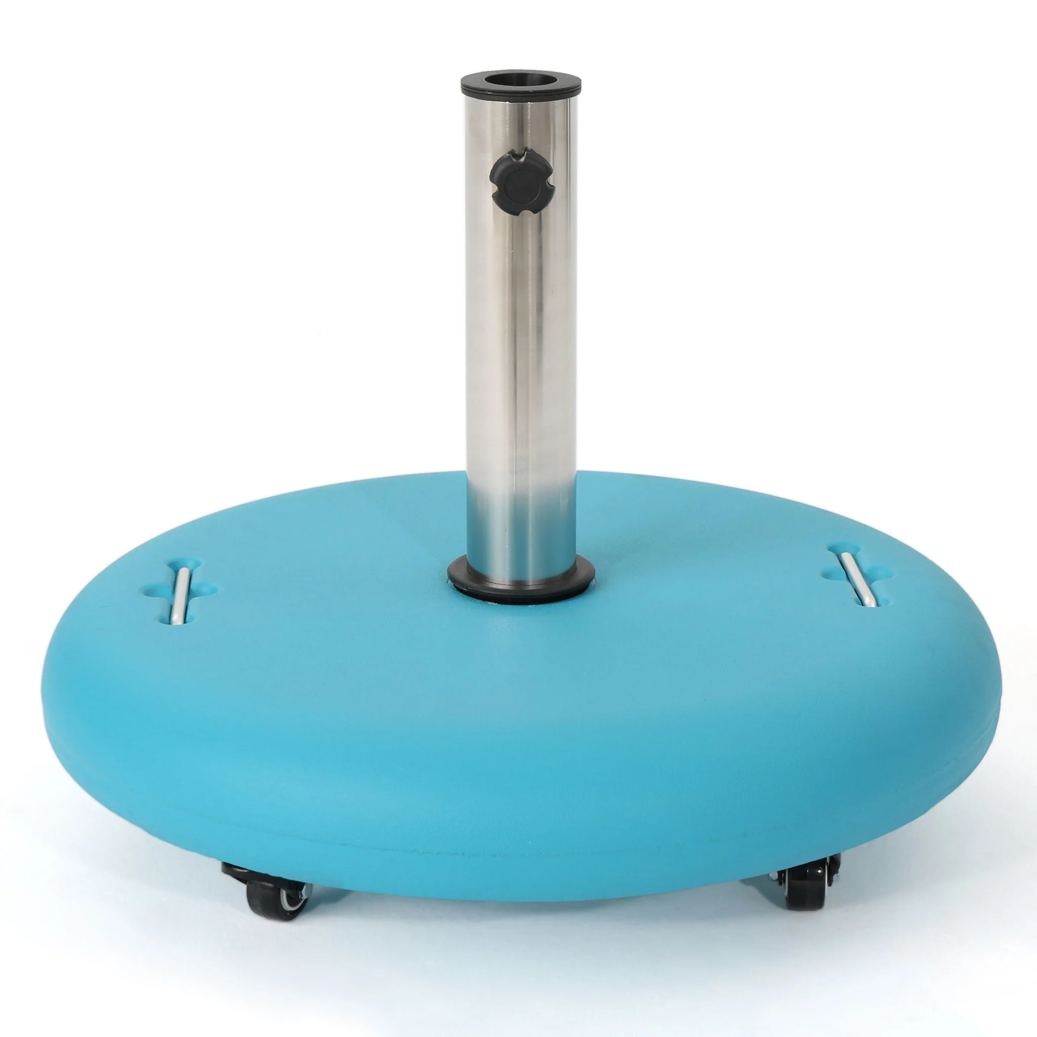 Wheelie Round Umbrella Base With Stainless Steel Holder - Image 3