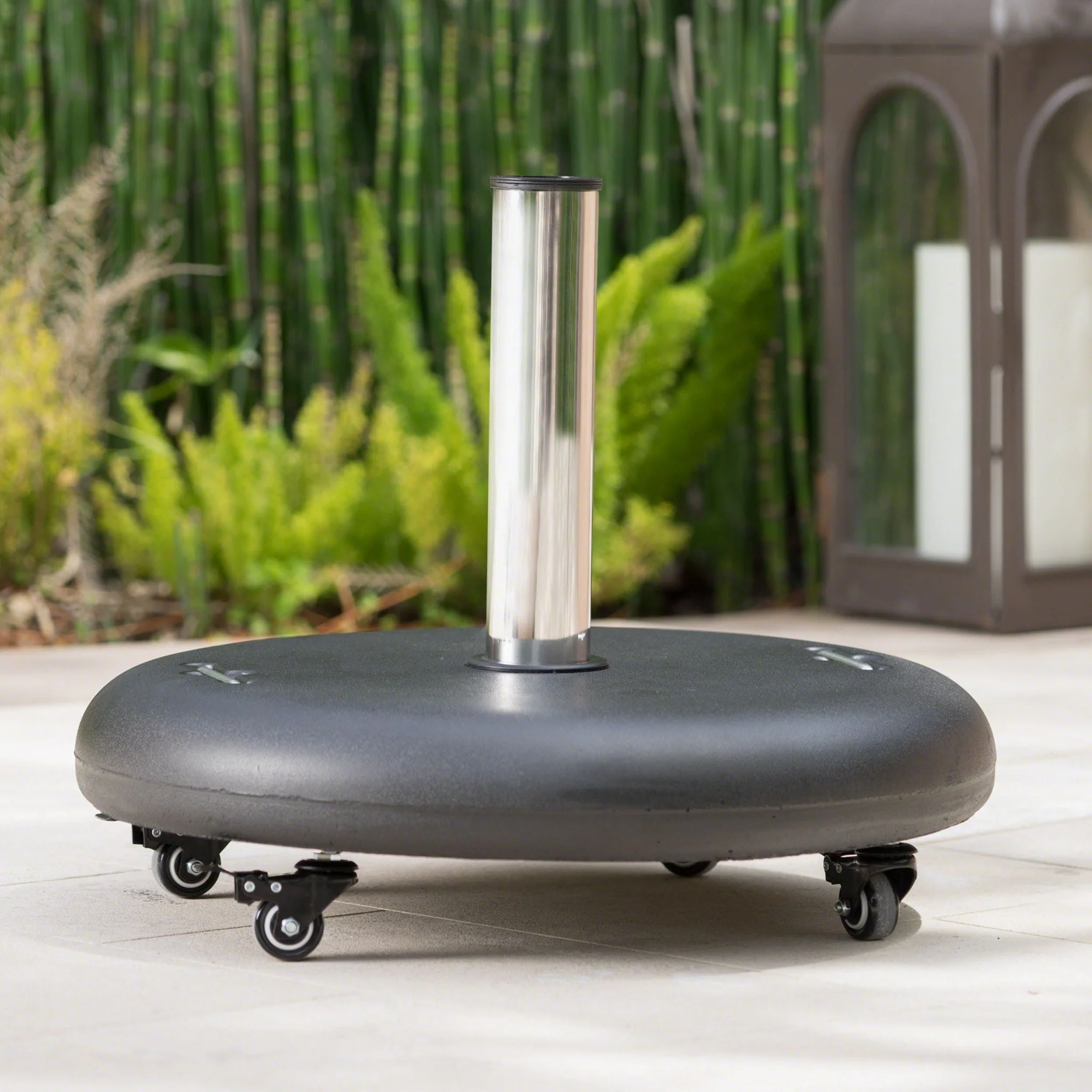 Wheelie Round Umbrella Base With Stainless Steel Holder - Image 6