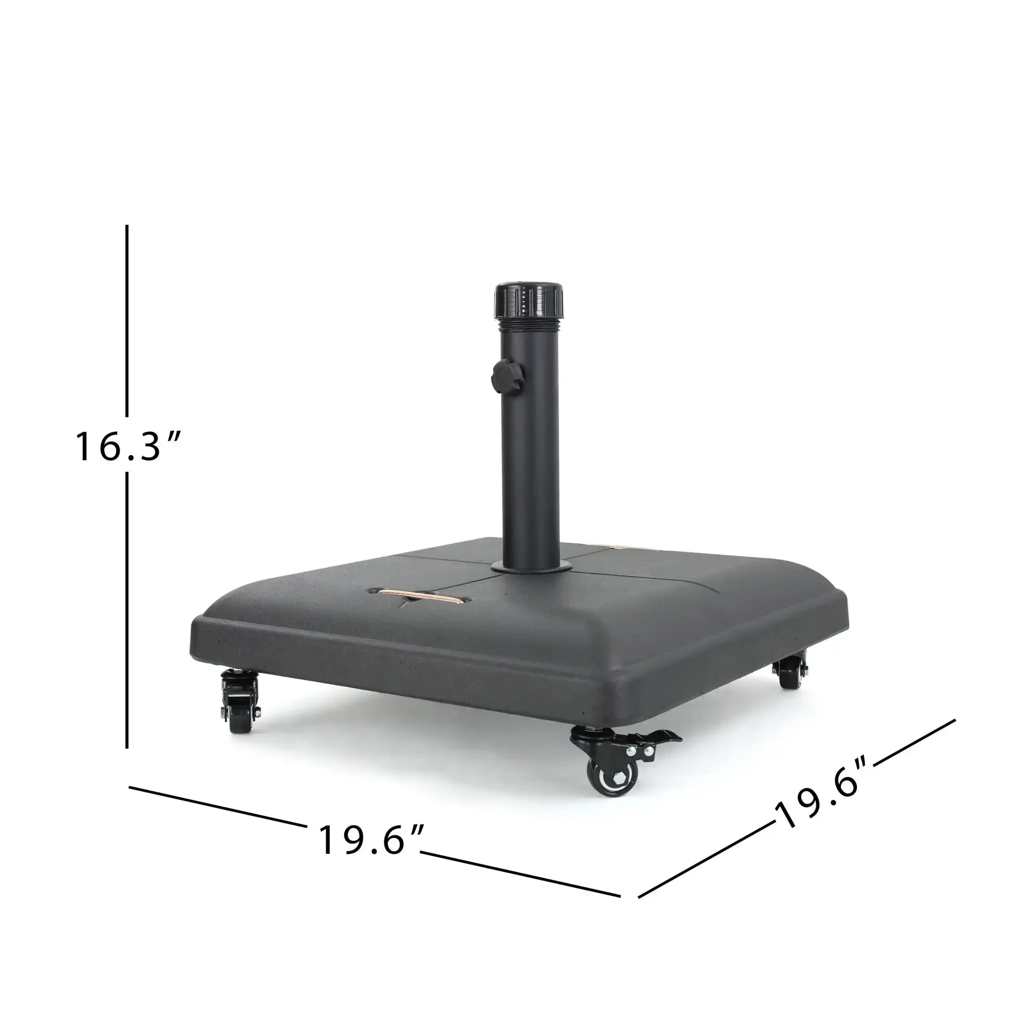 Wheelie - Stylish Square Umbrella Base With Stainless Steel Pole Handle - Image 7