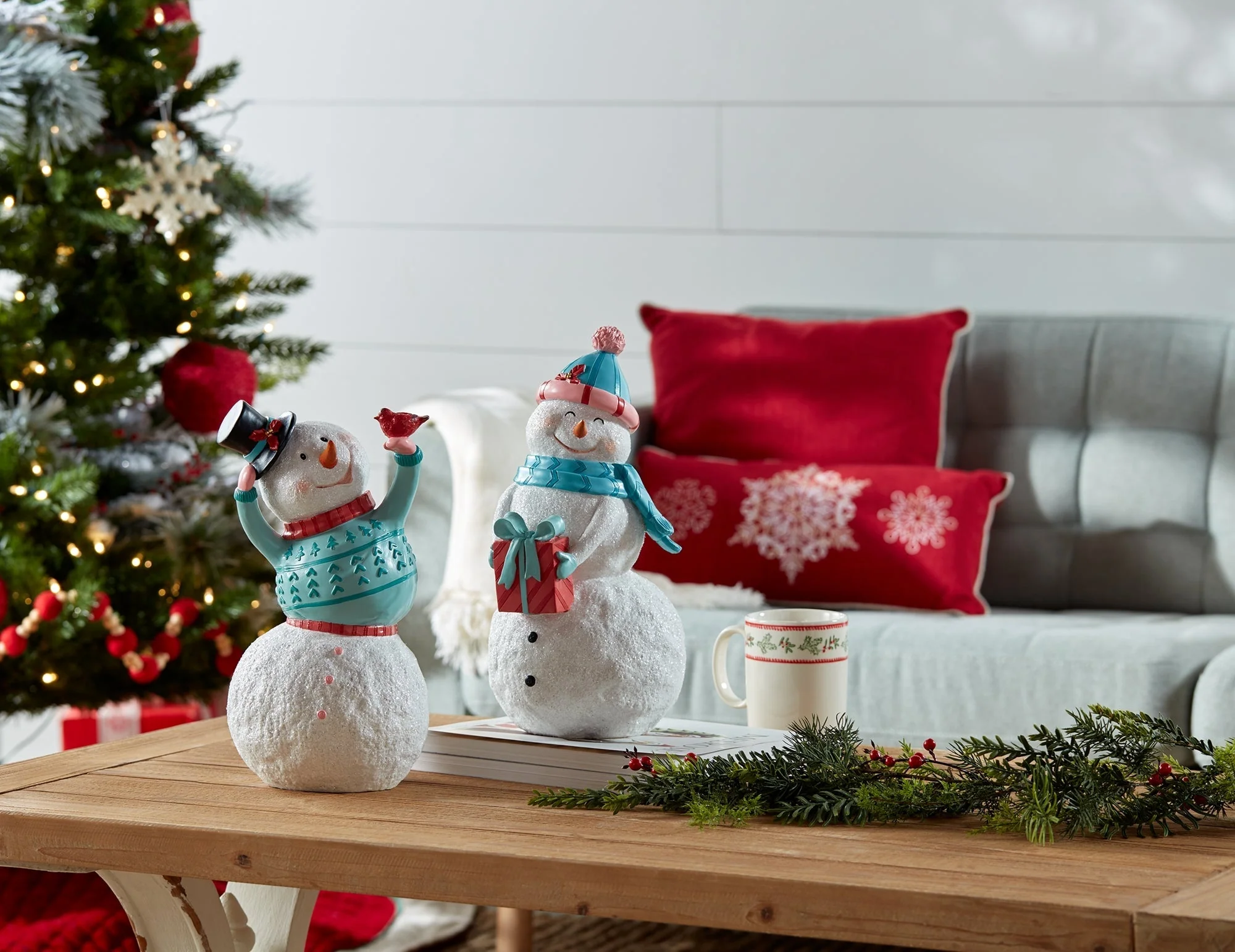 Whimsical Snowman Figurine (Set of 2) - Image 4
