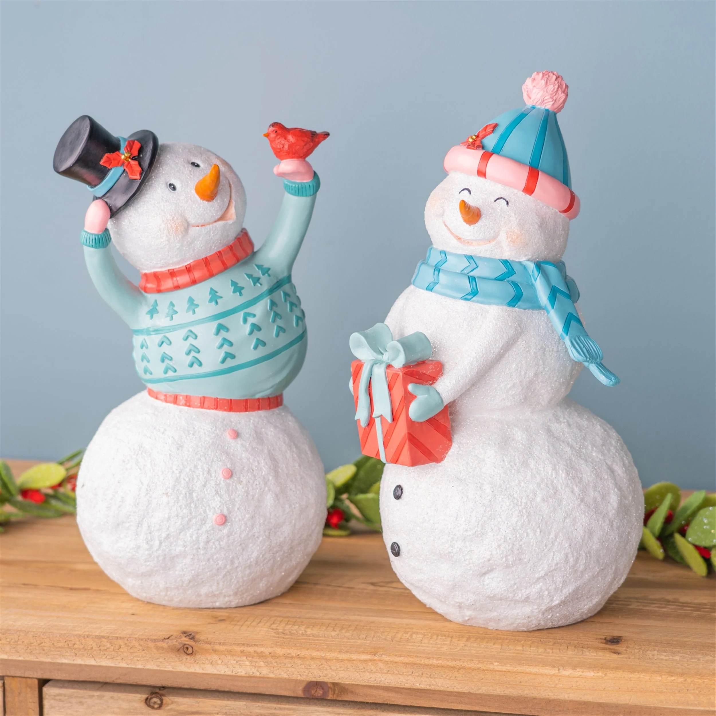Whimsical Snowman Figurine (Set of 2) - Image 5