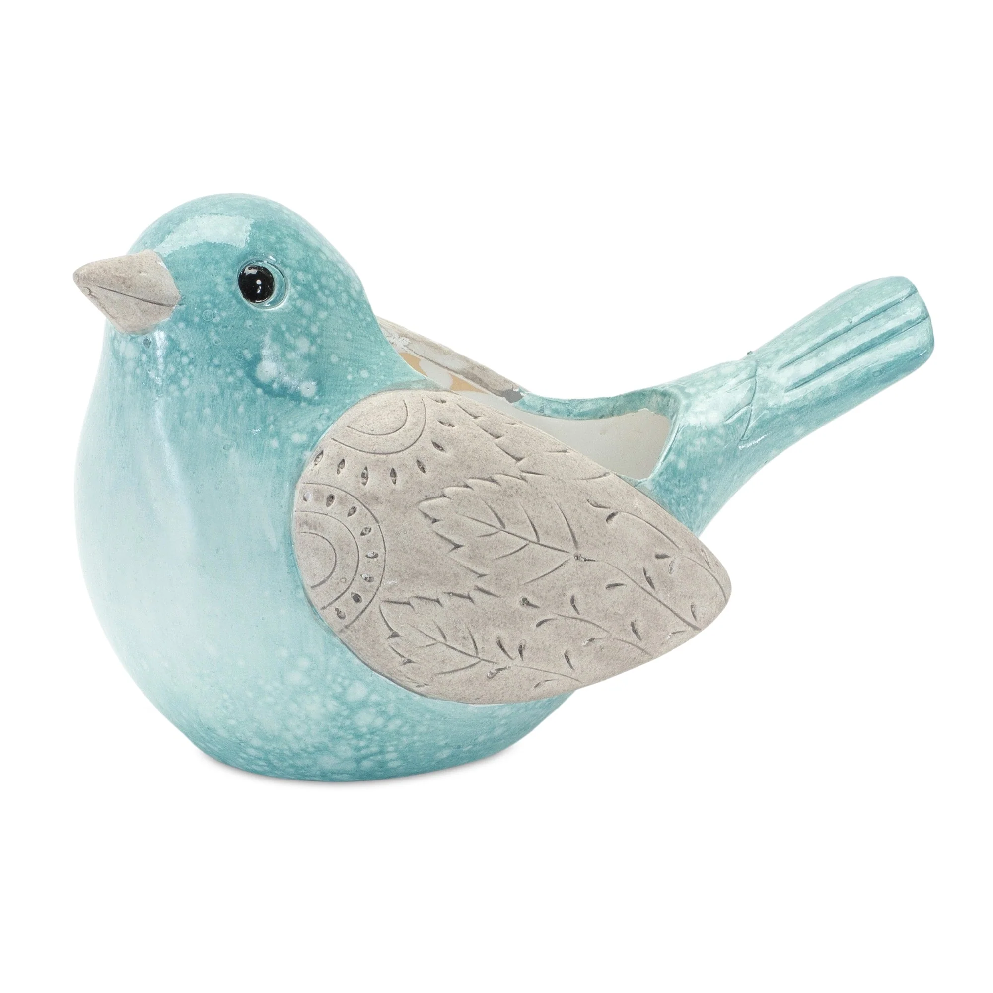 Whimsical Terra Cotta Garden Bird Planter (Set of 2) - Image 3