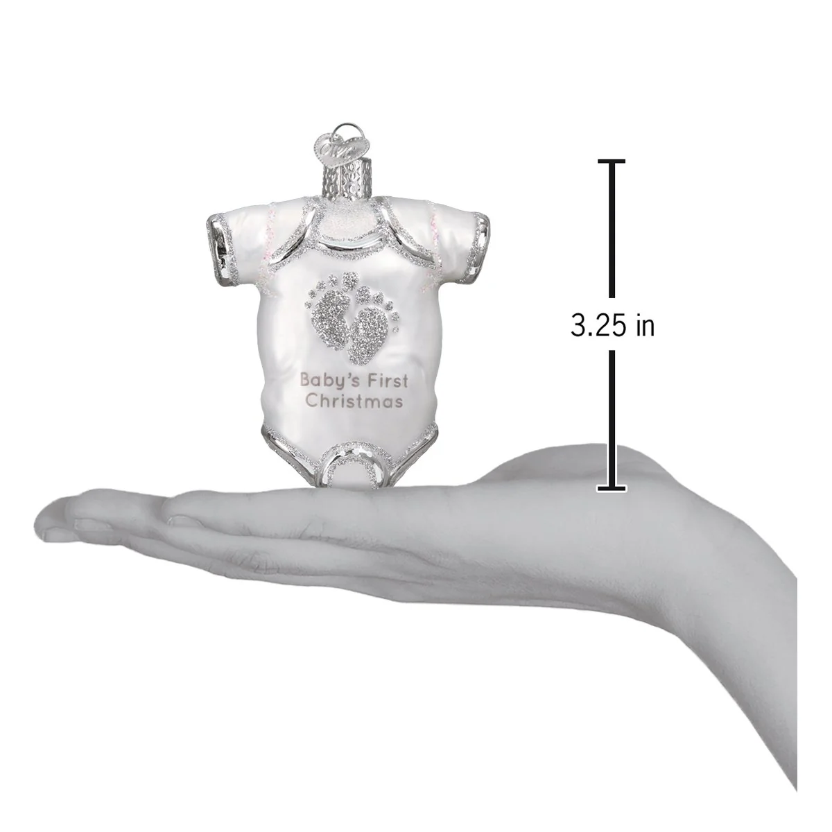 White Baby Onesie Ornament - Image 5