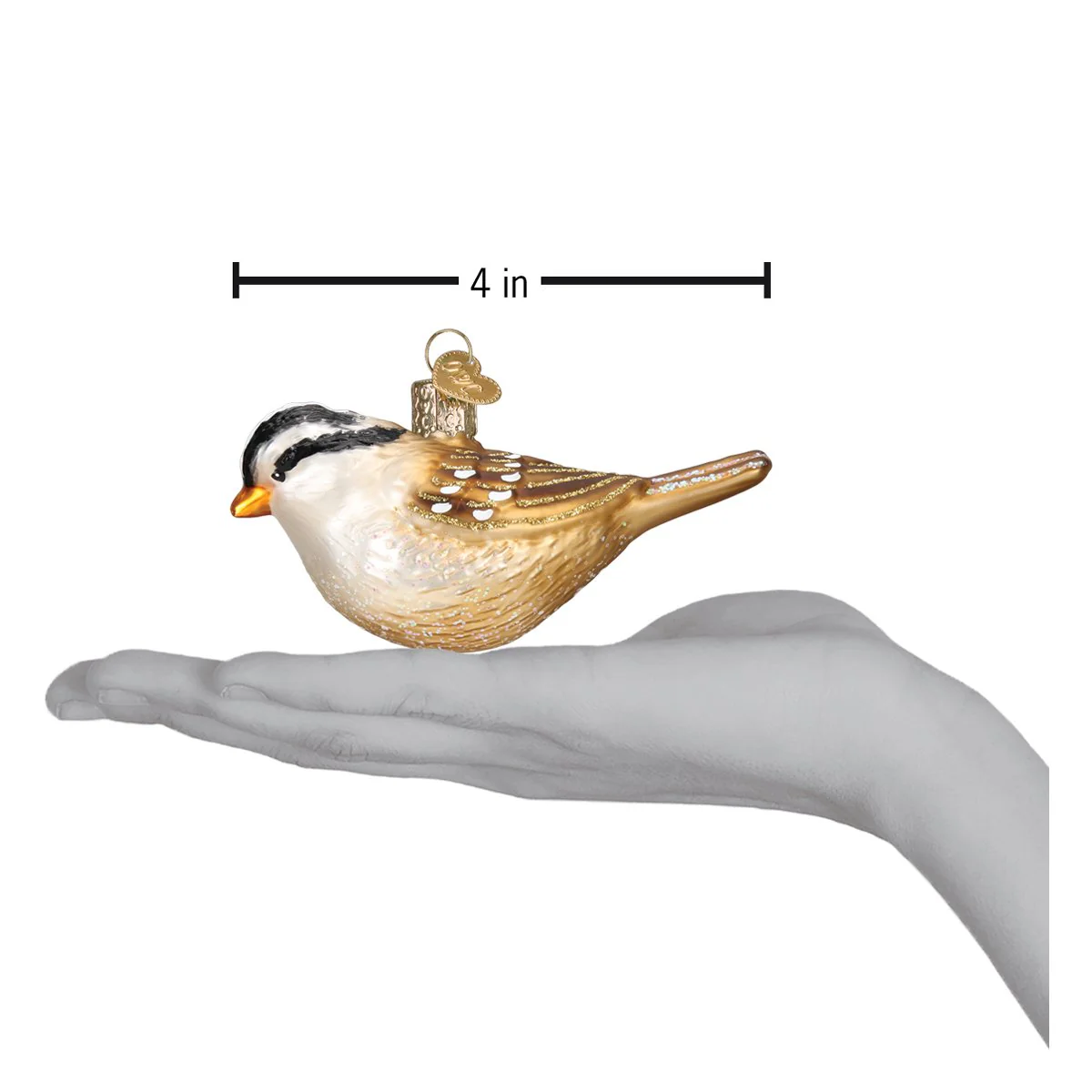 White Crowned Sparrow Christmas Tree Decoration - Image 5