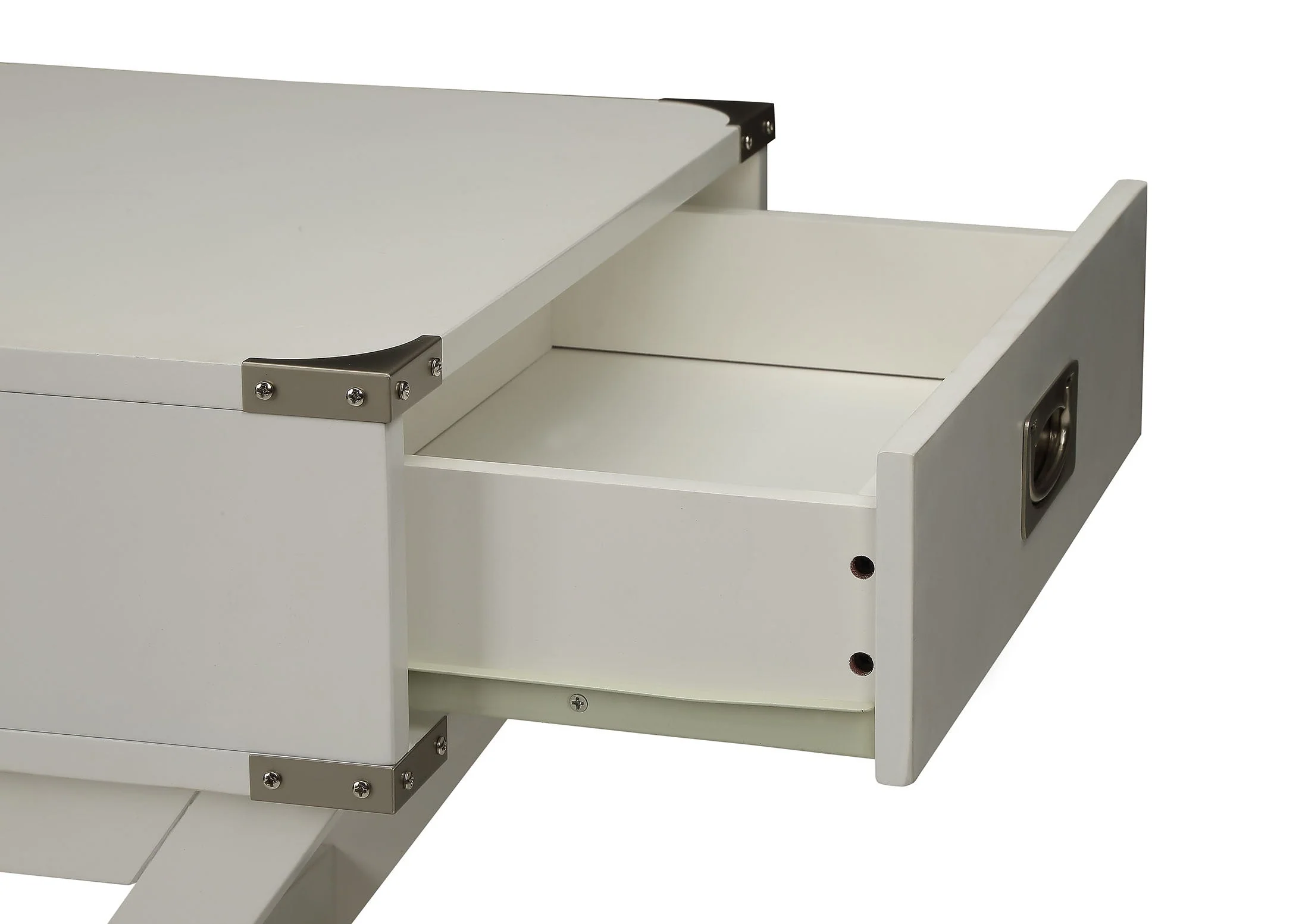 White Finish Accent Table - Image 2