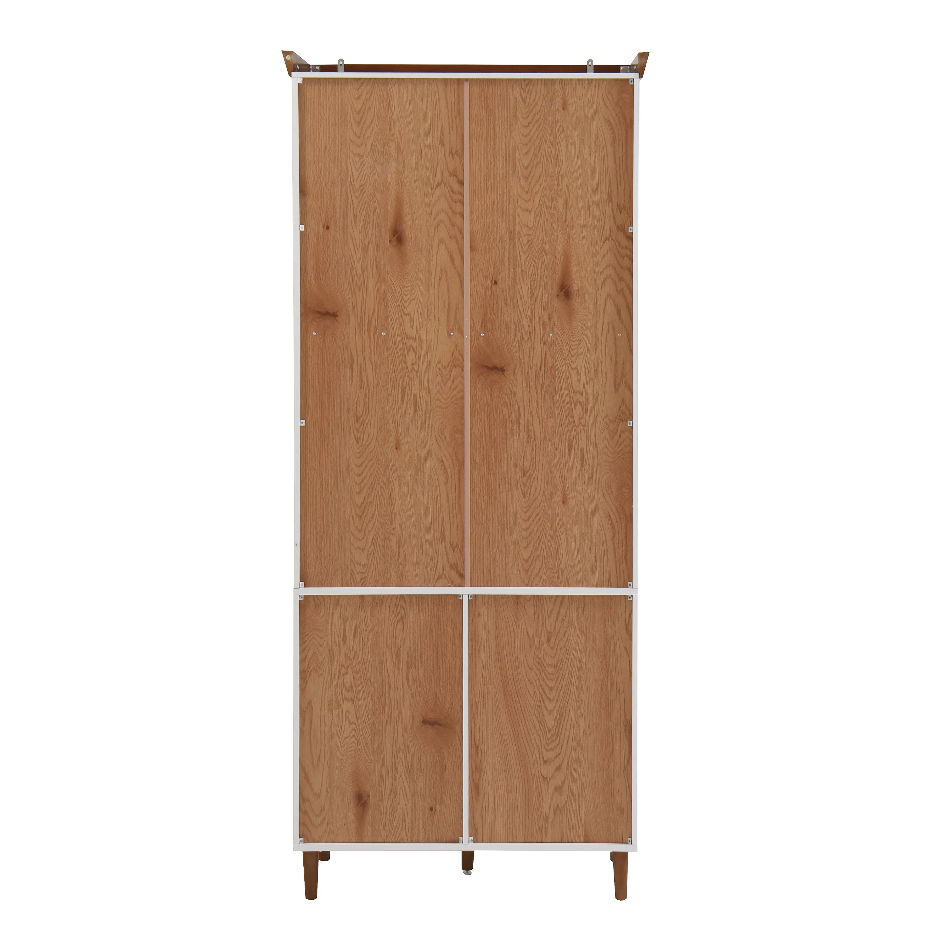 White MDF Display Storage Cabinet with Glass Doors and Adjustable Shelves - Image 27