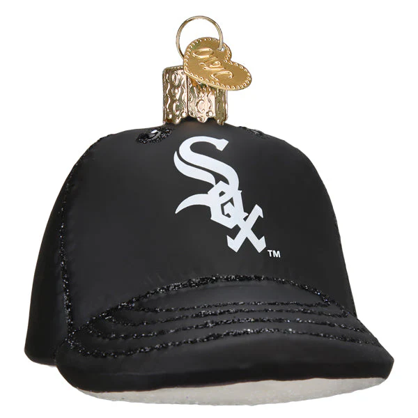 White Sox Baseball Cap Ornament - Image 3