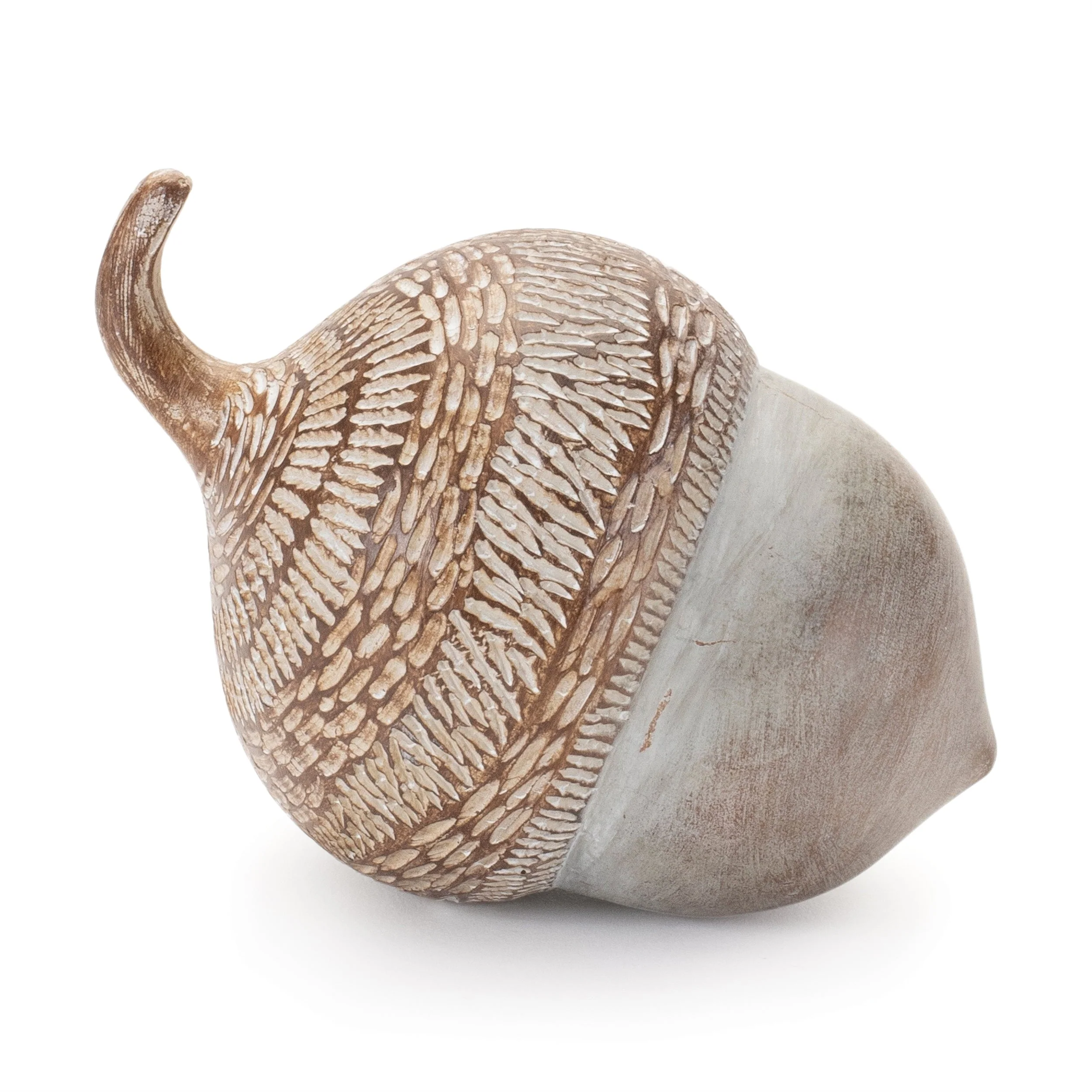 White Washed Etched Acorn (Set of 6) - Image 3