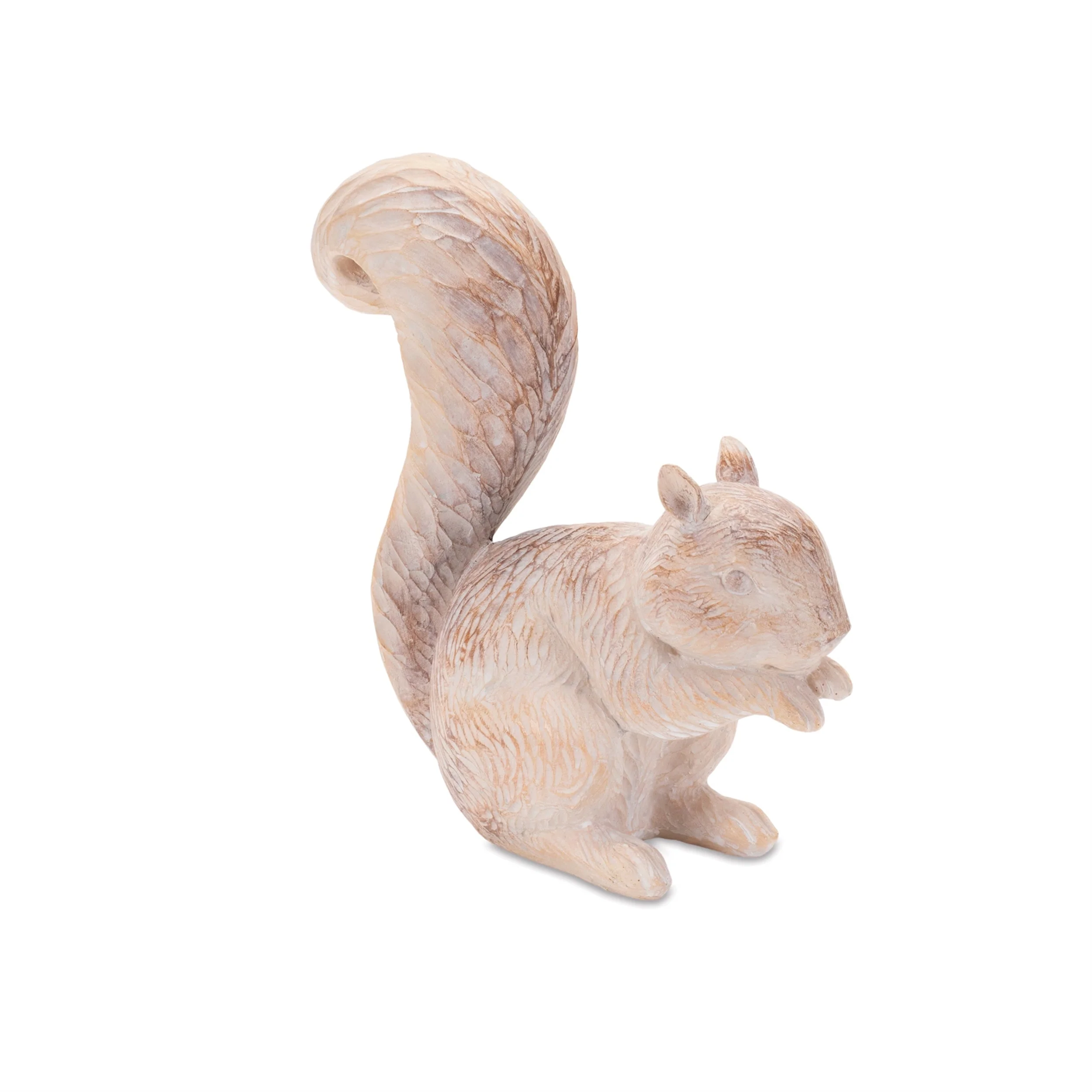 White Washed Etched Squirrel Figurine (Set of 2) - Image 3