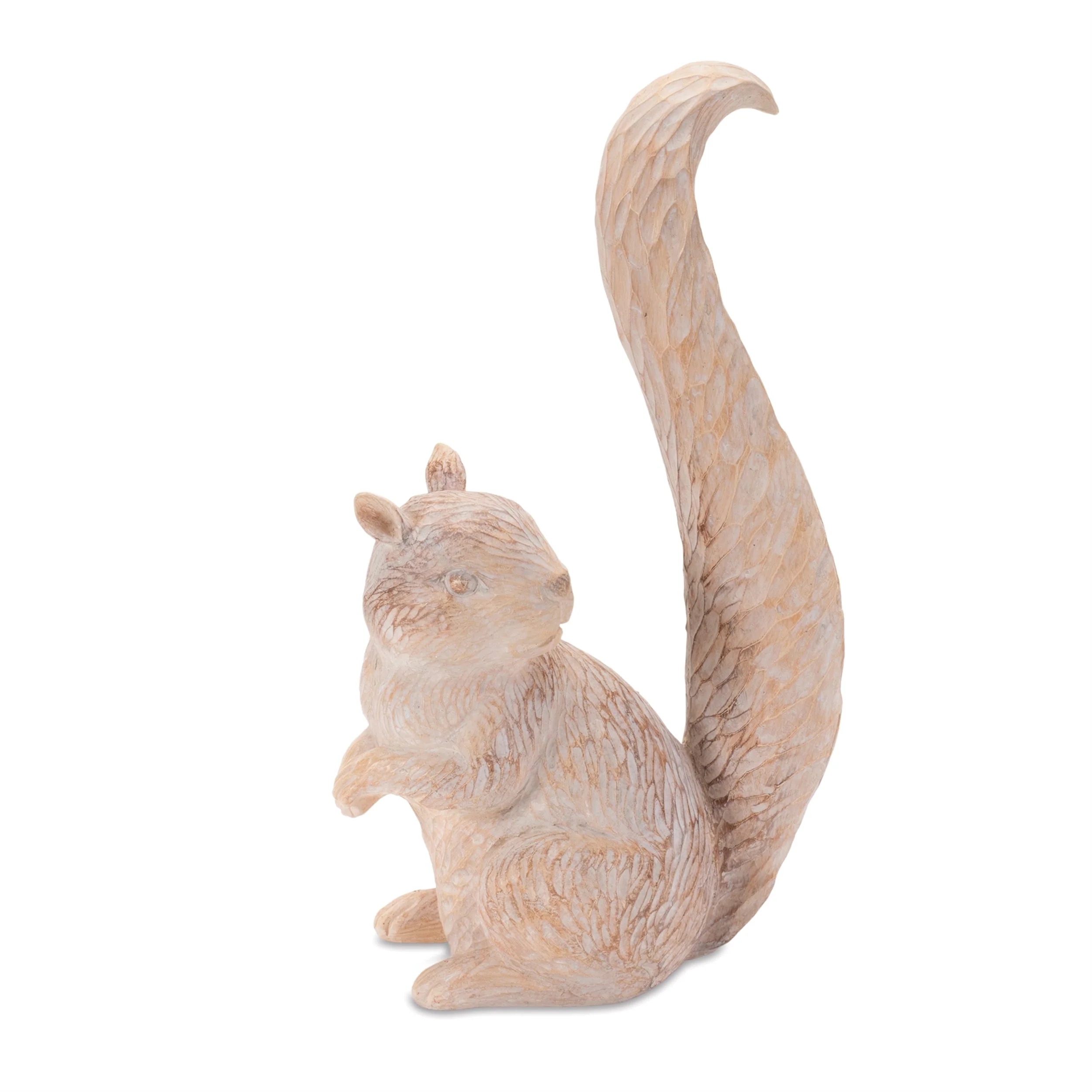 White Washed Etched Squirrel Figurine (Set of 2) - Image 4