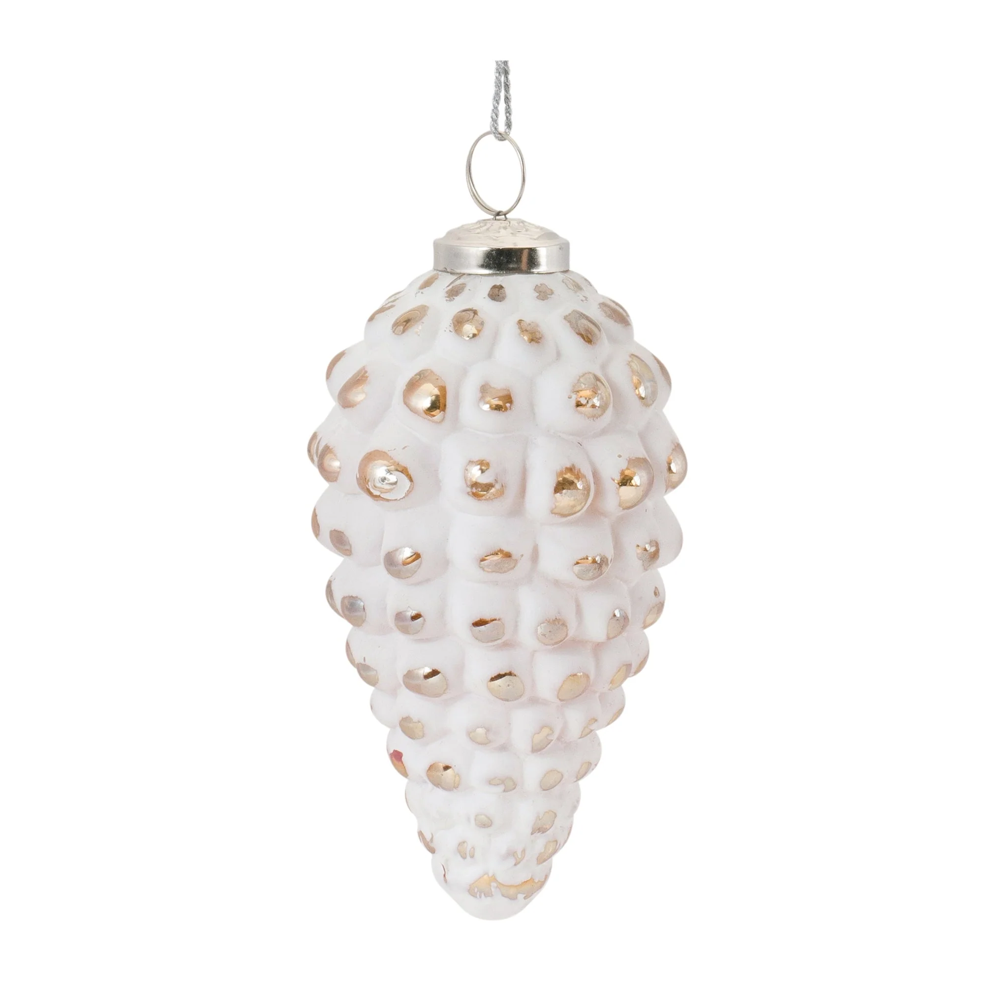White Washed Glass Ornament (Set of 6) - Image 3
