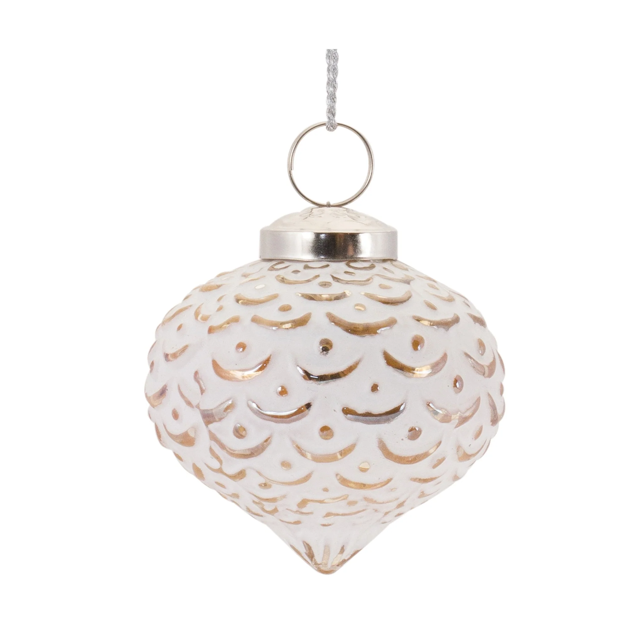 White Washed Glass Ornament (Set of 6) - Image 3