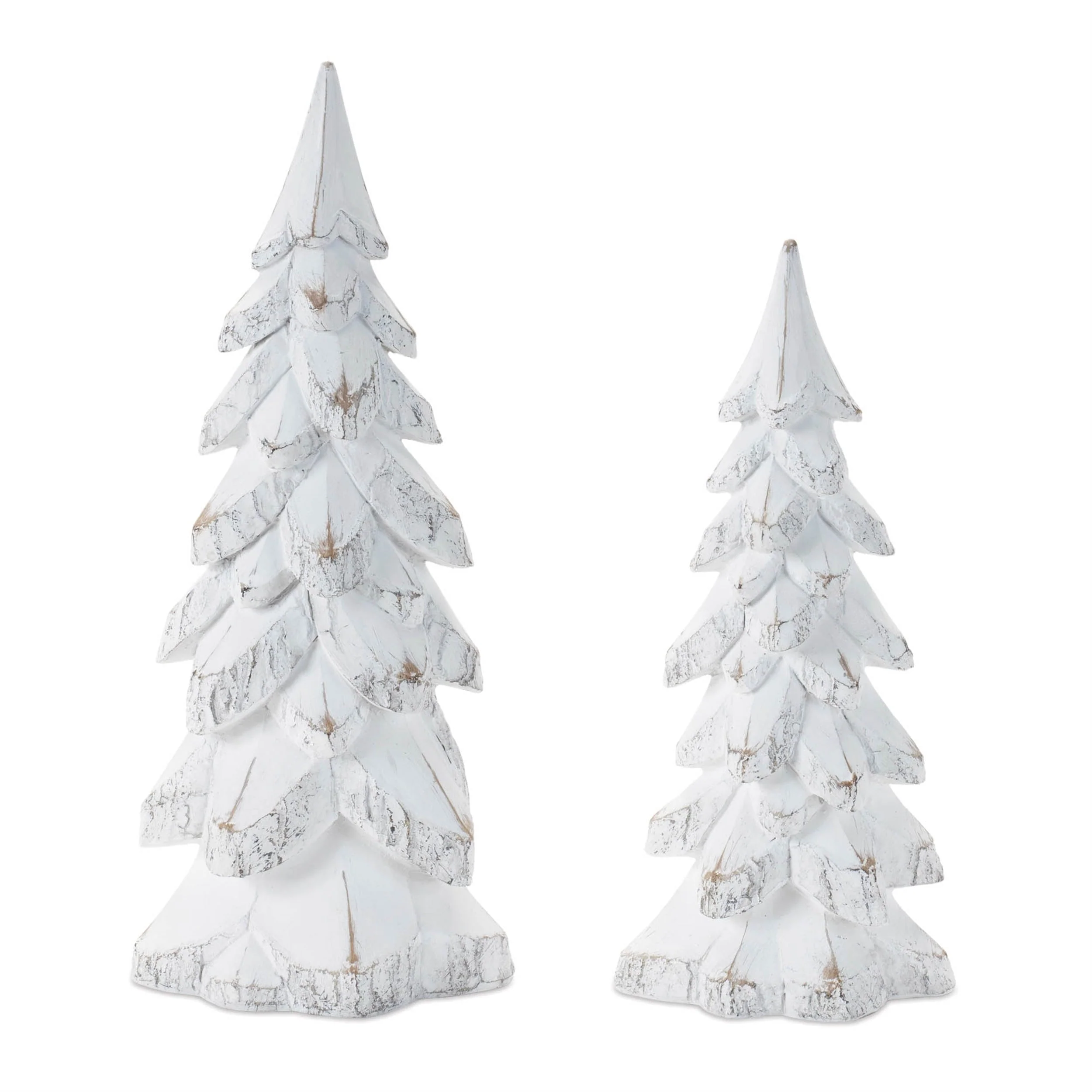 White Washed Pine Tree (Set of 2) - Image 3