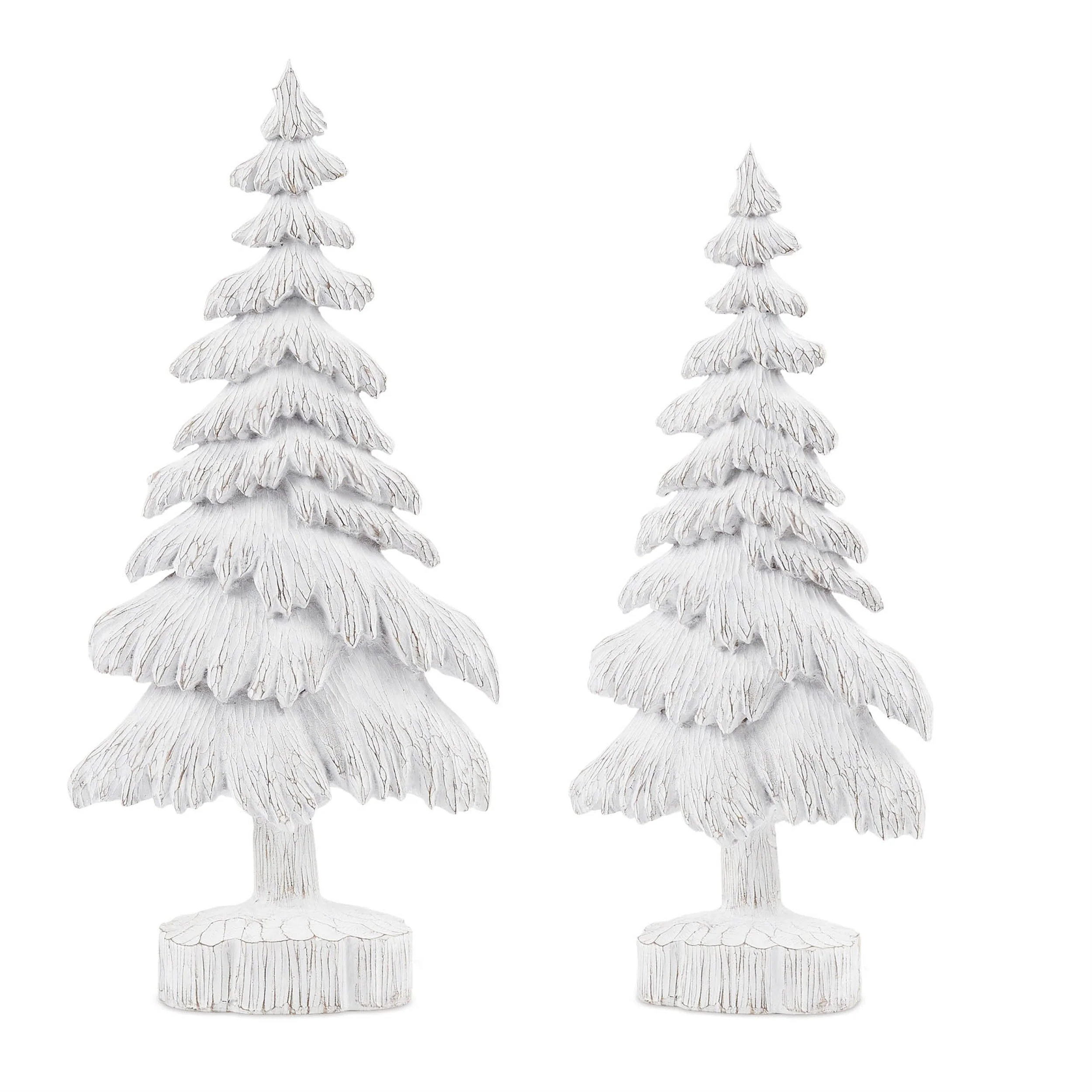White Washed Pine Tree (Set of 2) - Image 4