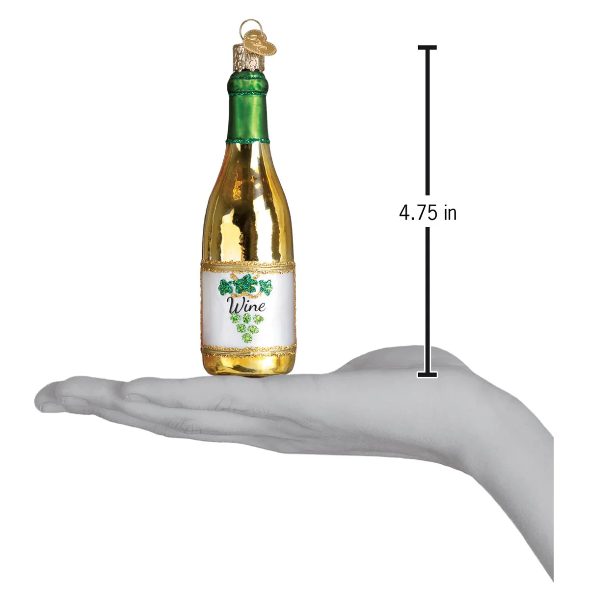 White Wine Bottle Ornament - Image 6