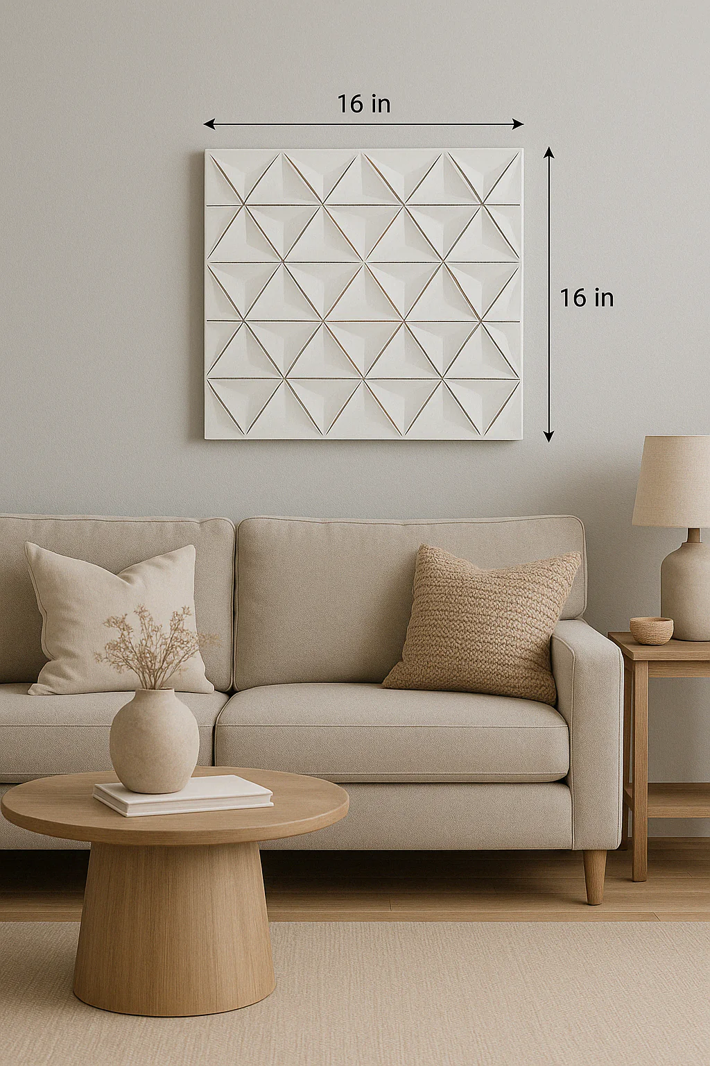 White Wooden Wall Décor – Modern Rustic Wall Art - Image 2
