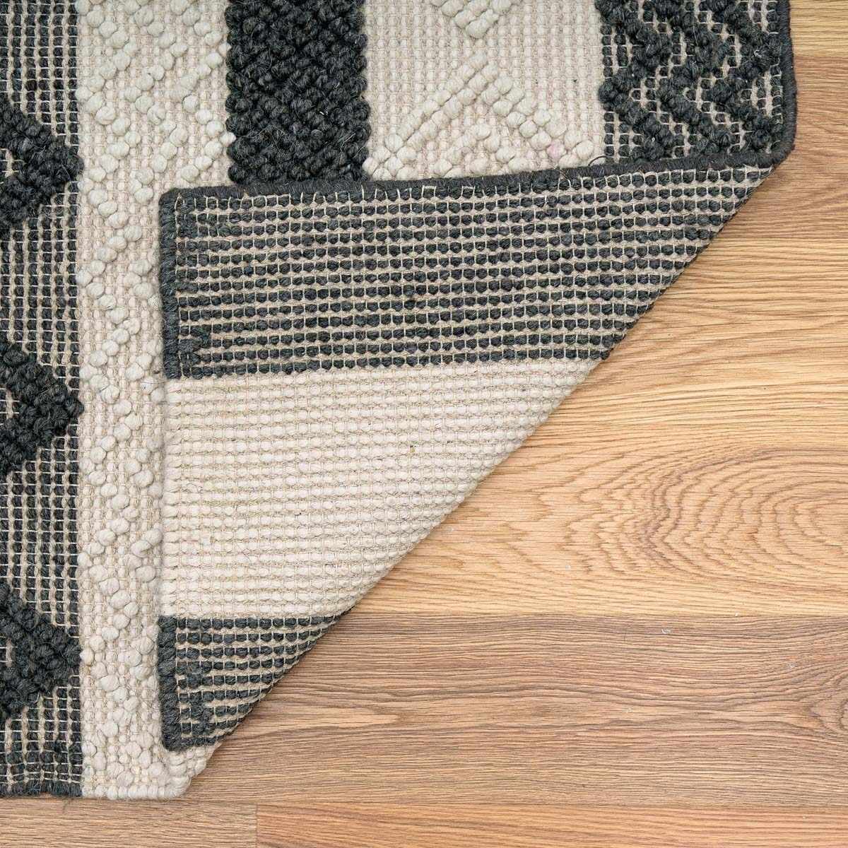 Whittington Black&White Wool Rug - Clearance - Image 4