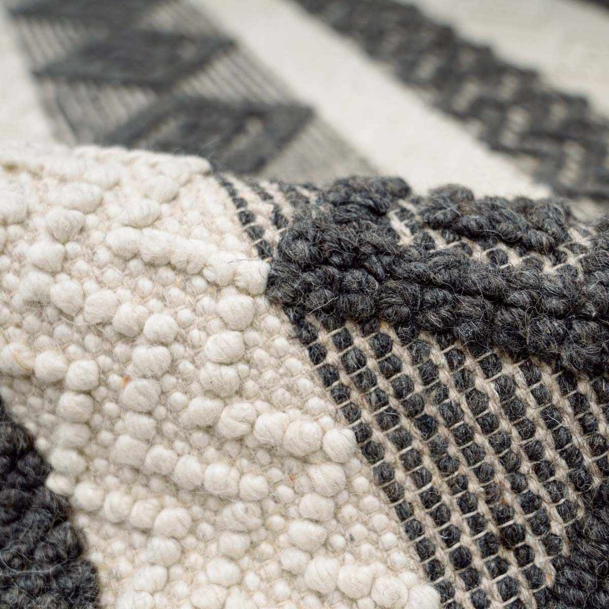 Whittington Black&White Wool Rug - Clearance - Image 6
