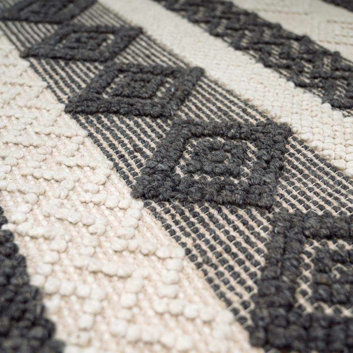 Whittington Black&White Wool Rug - Clearance - Image 7