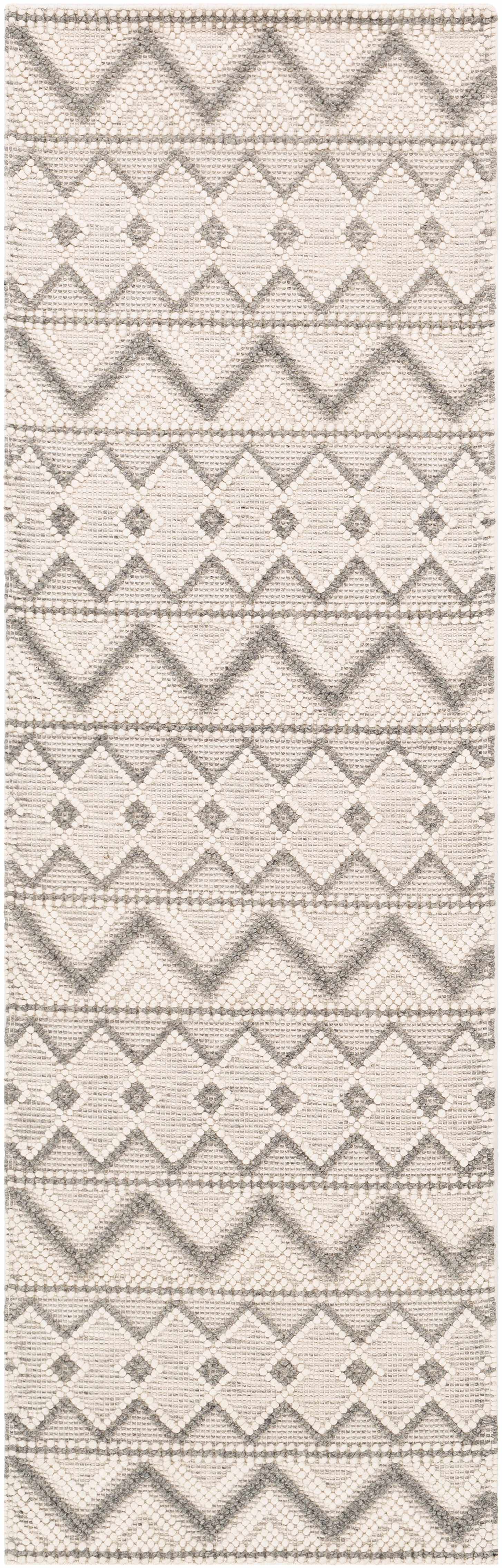 Whittington Gray&Cream Wool Rug - Clearance - Image 4