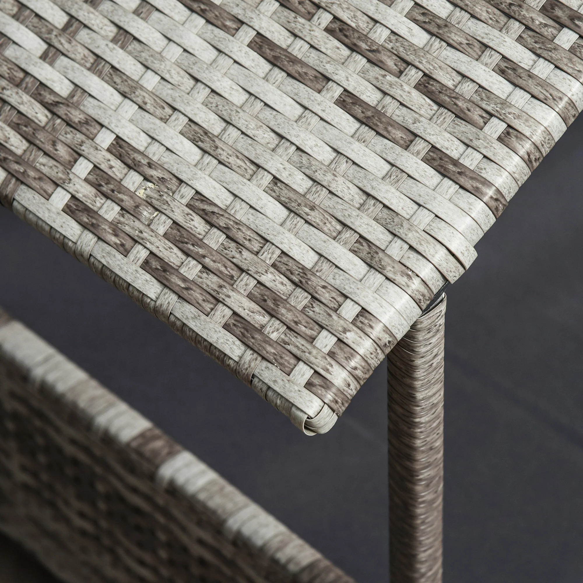 Wicker Dog House Outdoor with Canopy and Water-Resistant Cushion - Image 5