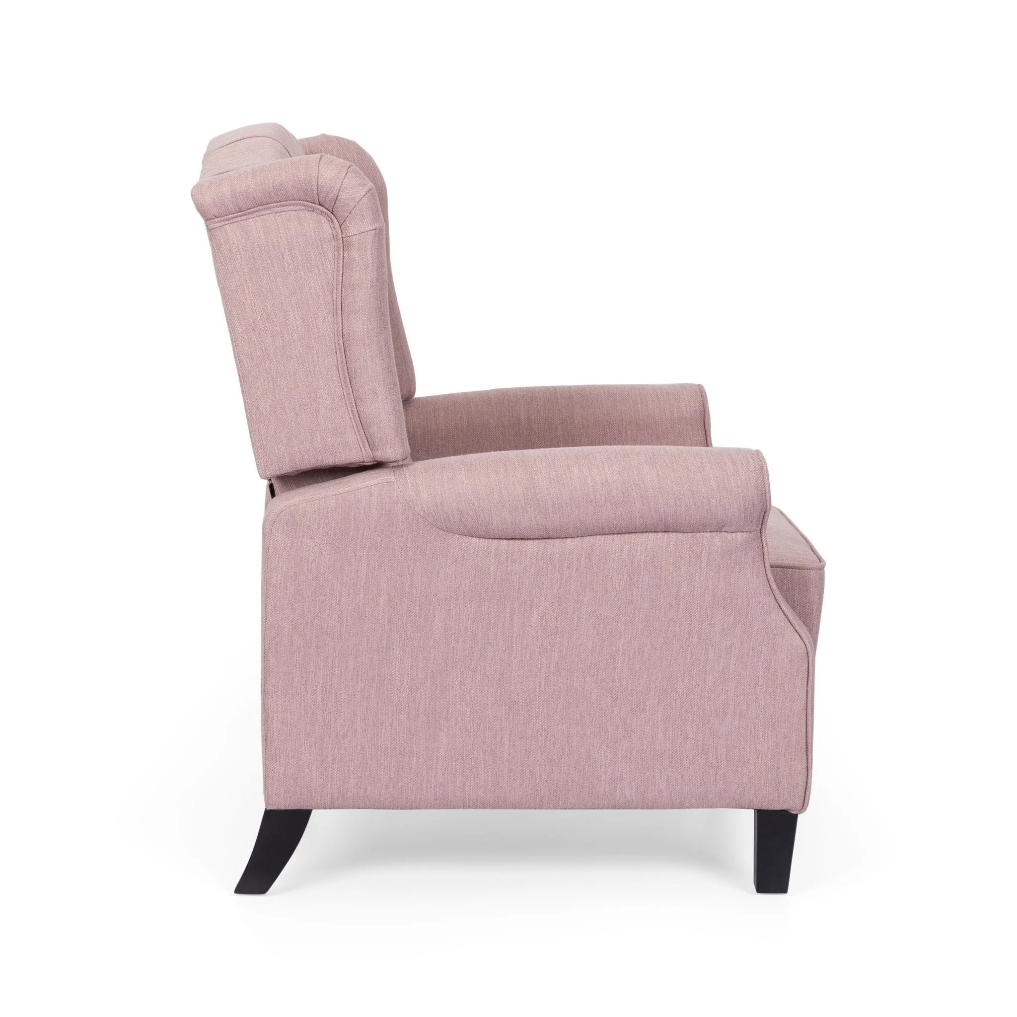 Wide Manual Wing Chair Recliner - Light Pink - Image 15
