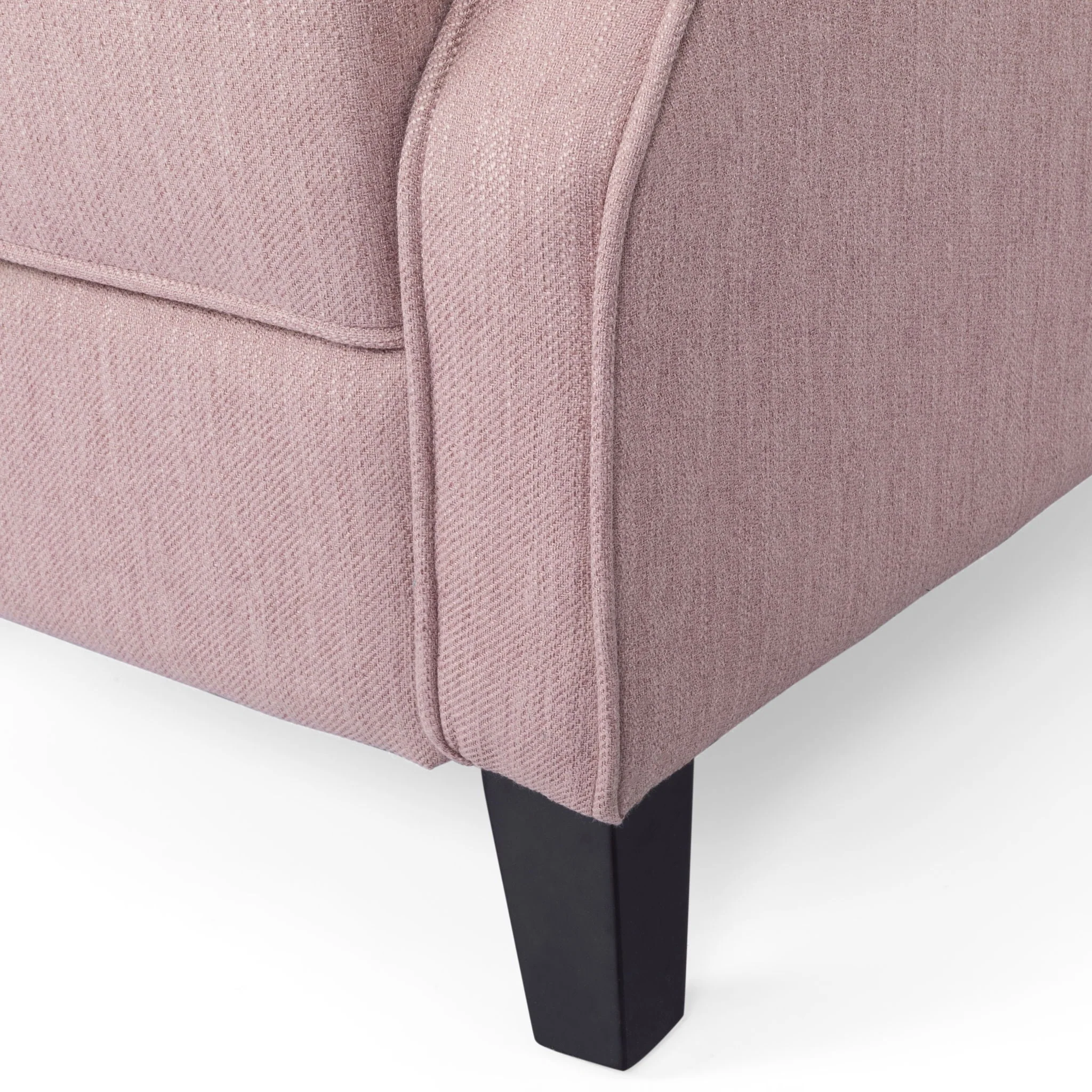 Wide Manual Wing Chair Recliner - Light Pink - Image 2