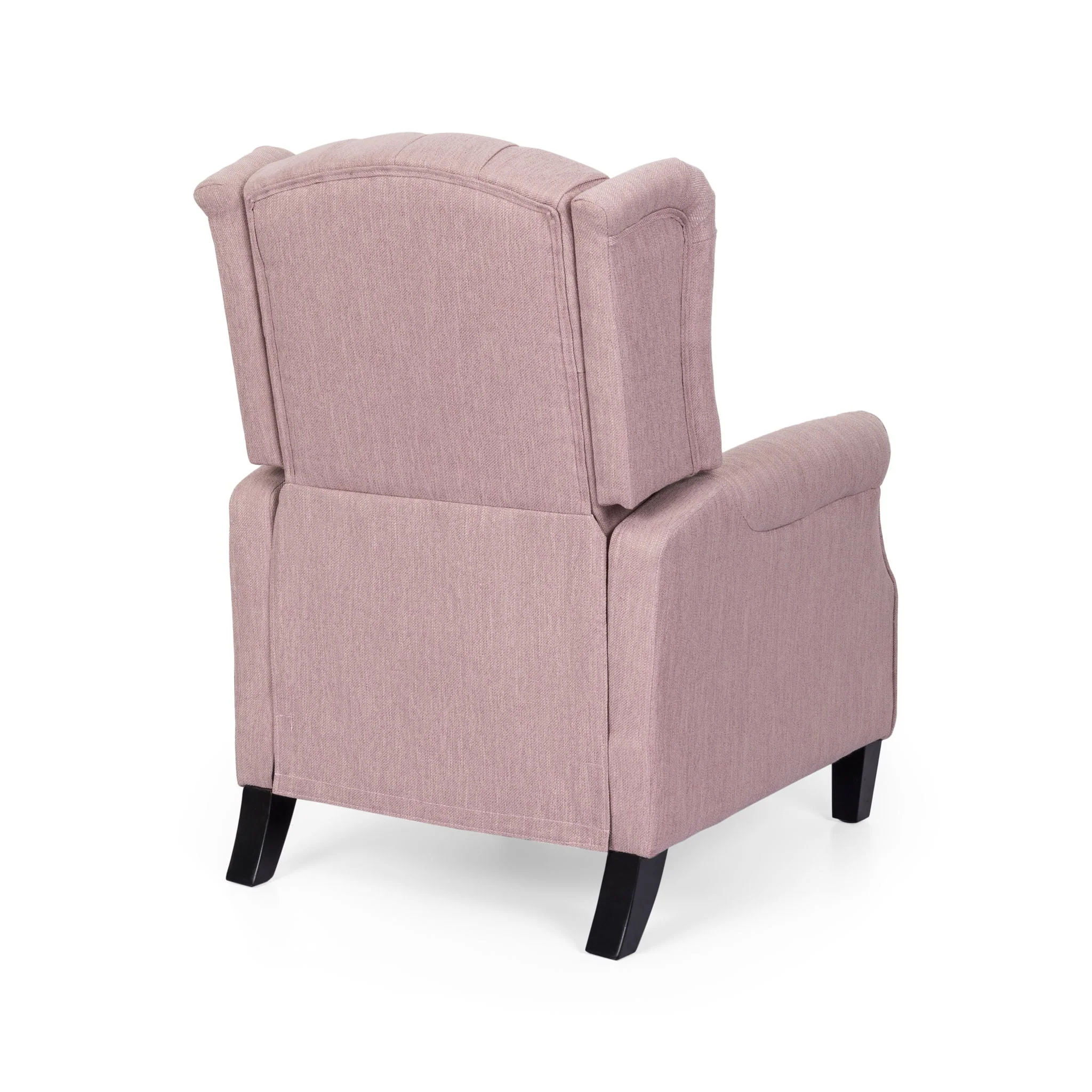 Wide Manual Wing Chair Recliner - Light Pink - Image 4