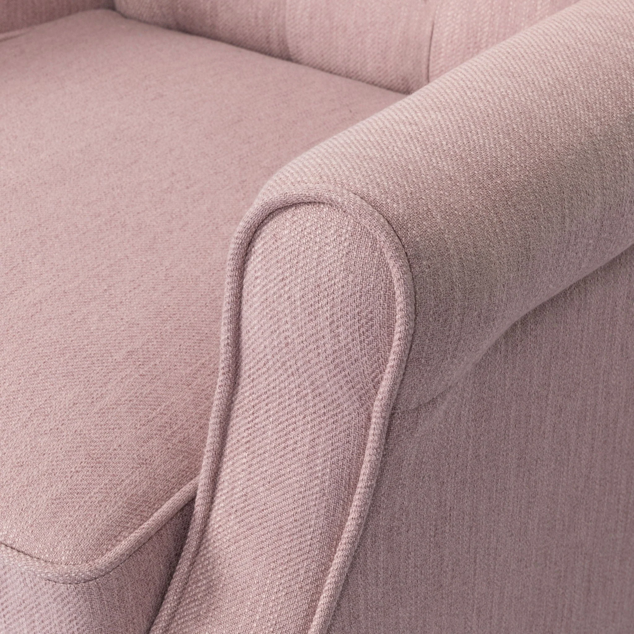 Wide Manual Wing Chair Recliner - Light Pink - Image 5
