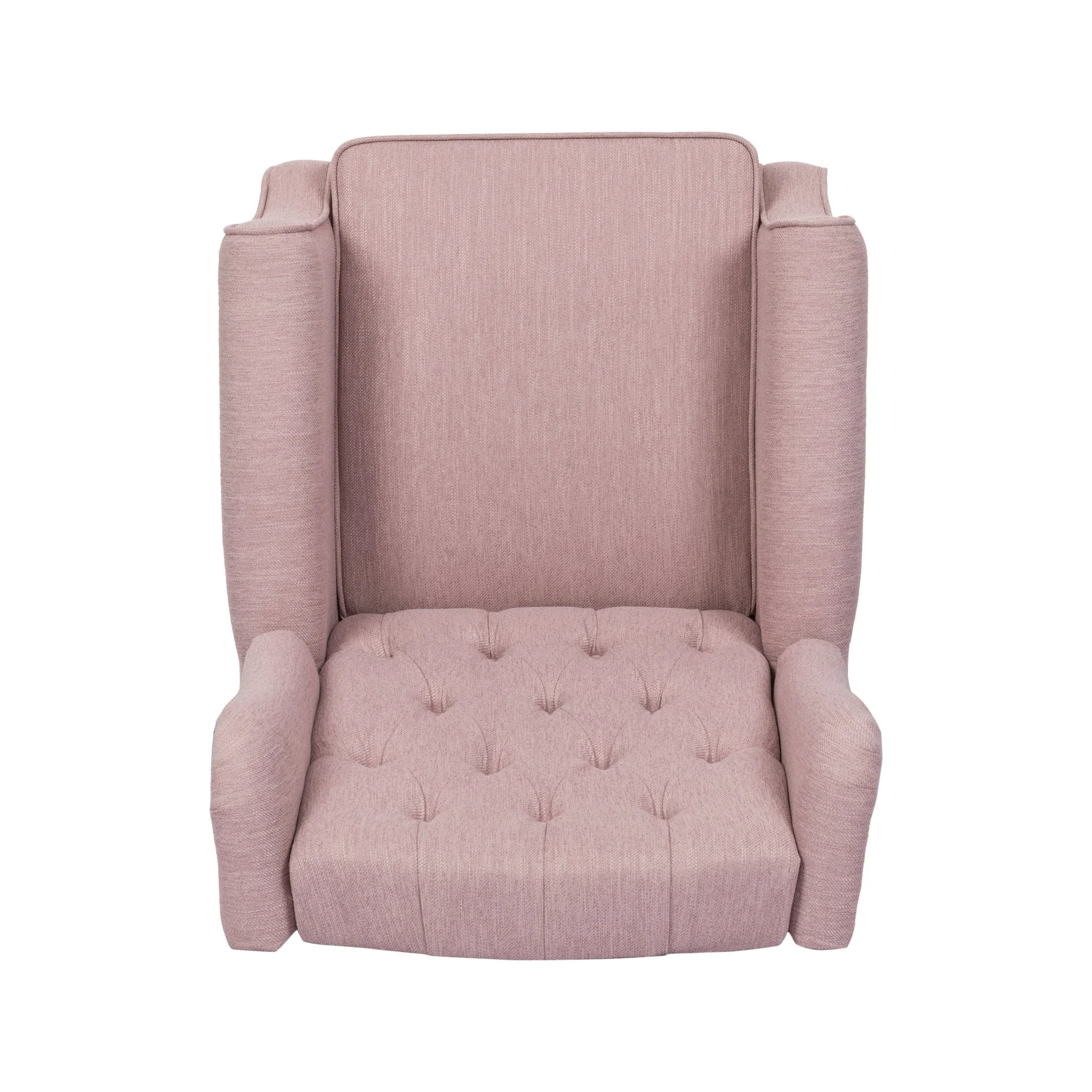 Wide Manual Wing Chair Recliner - Light Pink - Image 9