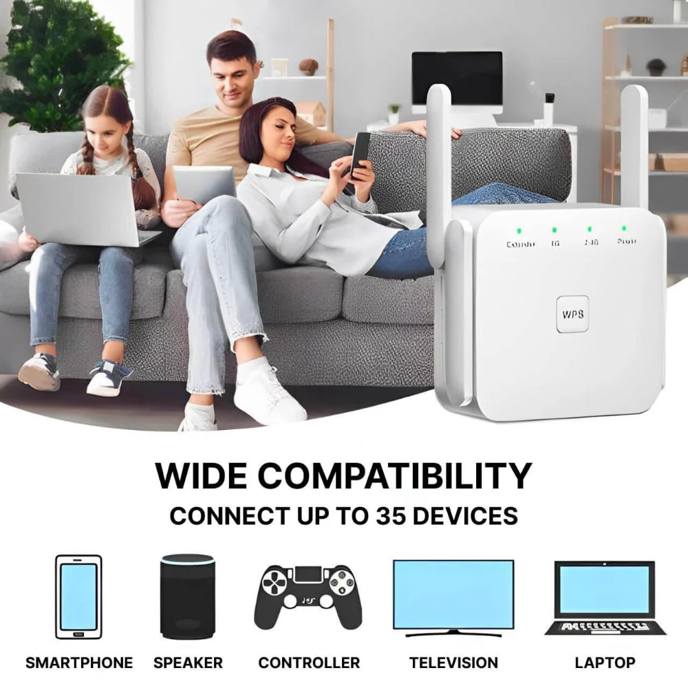 WiFi Extender 300Mbps 2.4GHz Range Booster with Ethernet Port - Image 10
