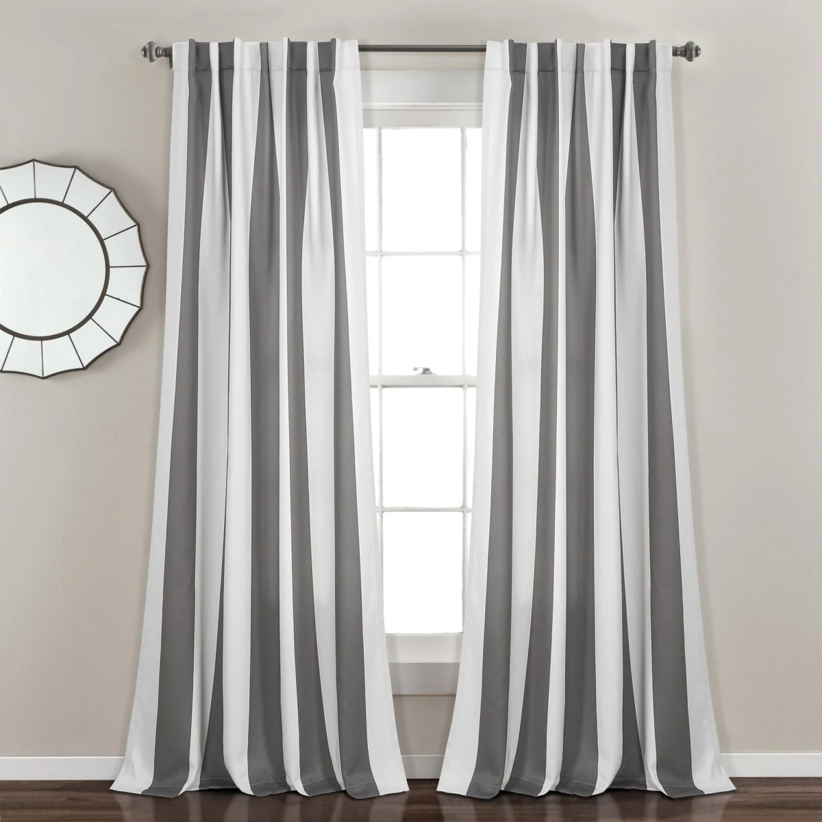 Wilbur Stripe Light Filtering Window Curtain Set - Image 15