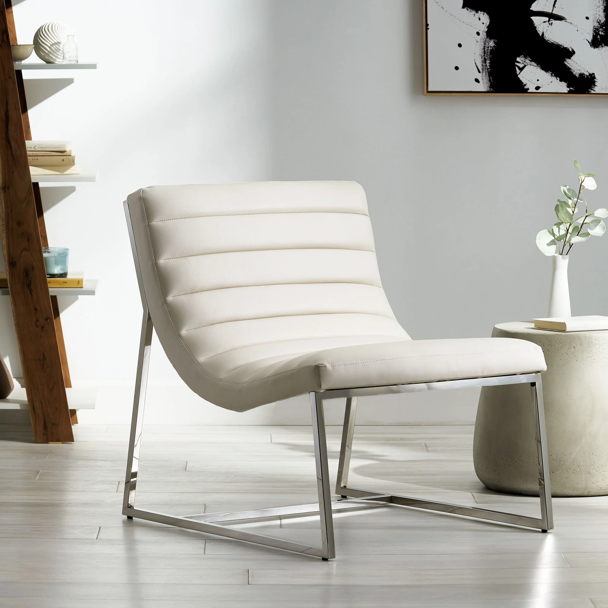 Wilmouth Roll Occasional Chair - White - Image 2