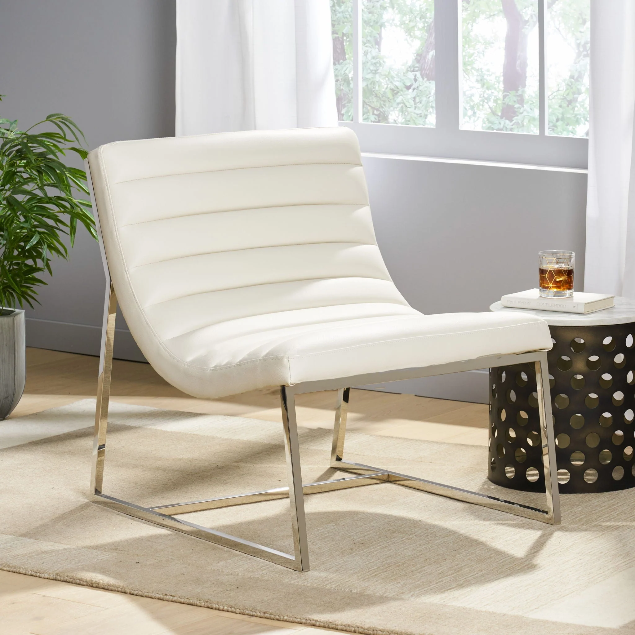 Wilmouth Roll Occasional Chair - White - Image 3
