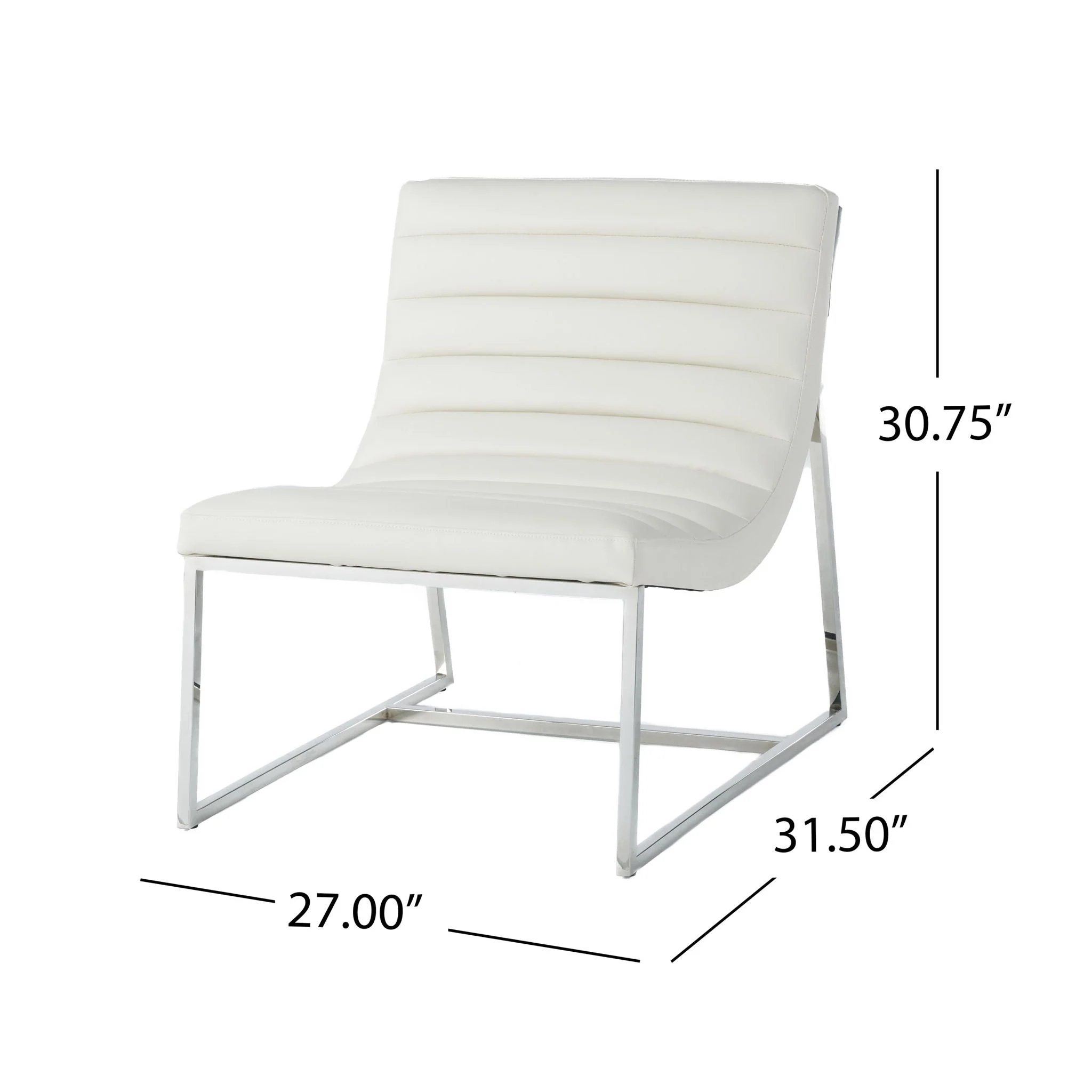 Wilmouth Roll Occasional Chair - White - Image 4