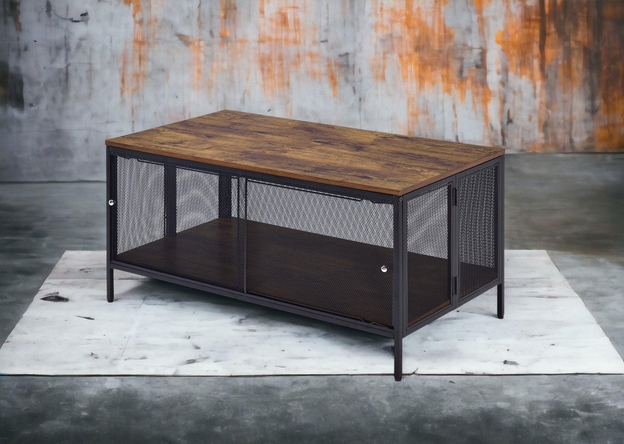 Winam - Coffee Table - Antique Oak / Black - Image 4