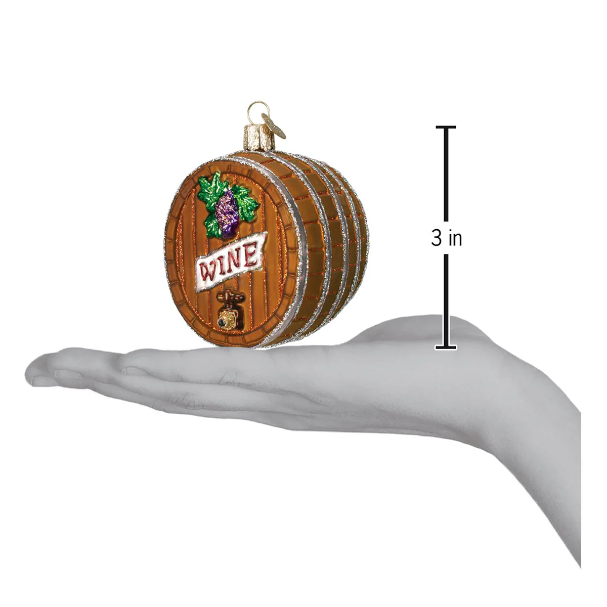 Wine Barrel Ornament by Old World Christmas - Image 4